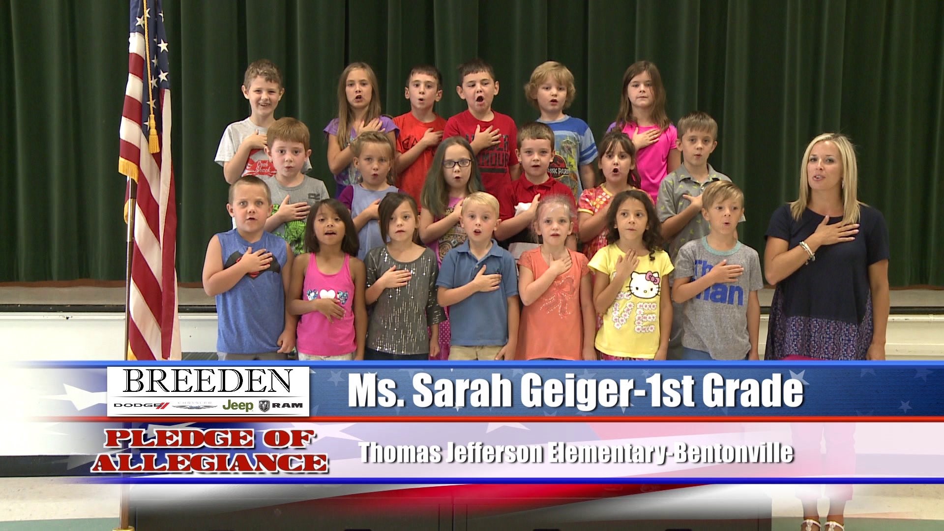 Ms. Sarah Geiger -1st Grade  Thomas Jefferson Elementary - Bentonville