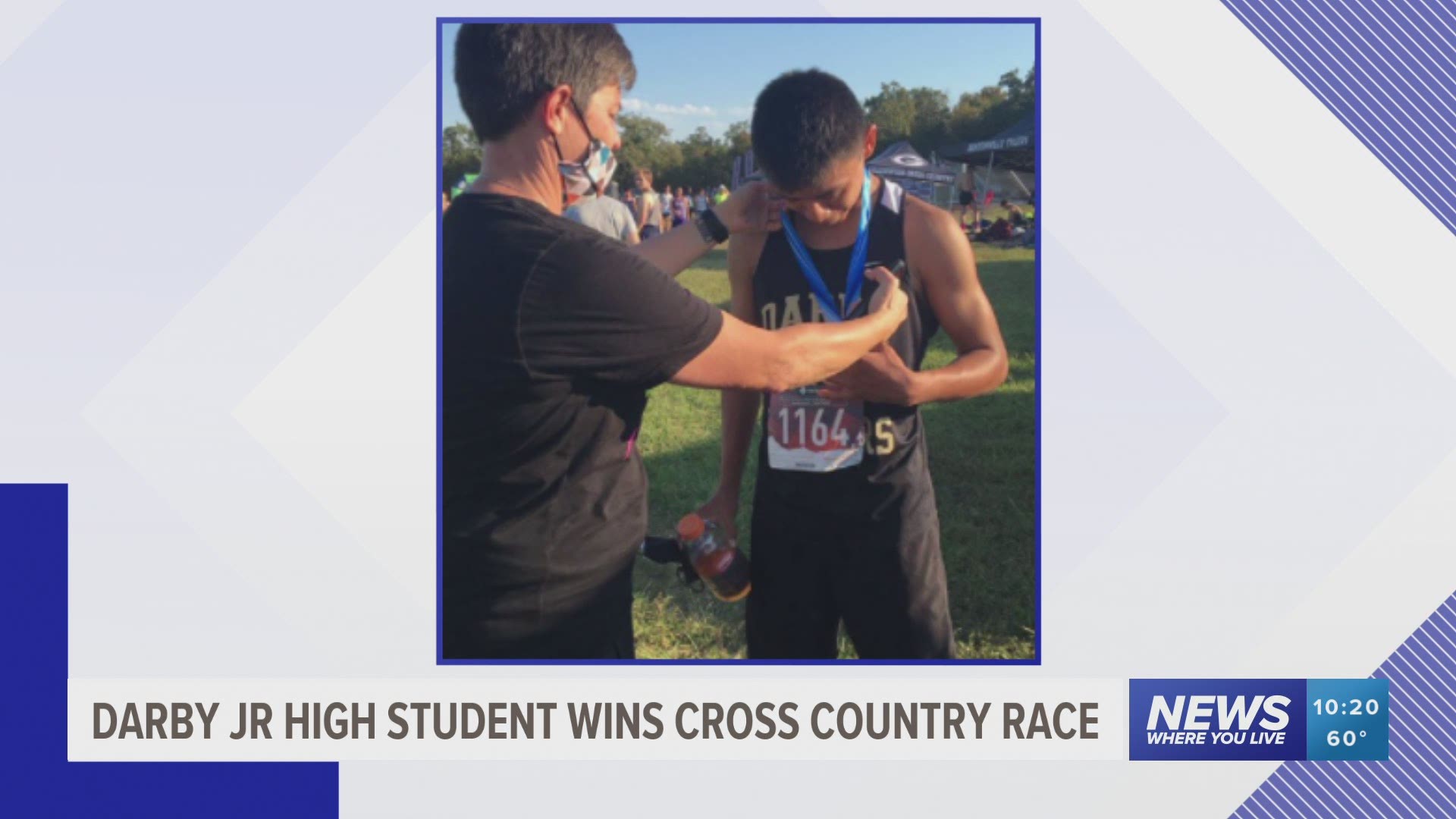Darby Jr. High student wins cross country race.