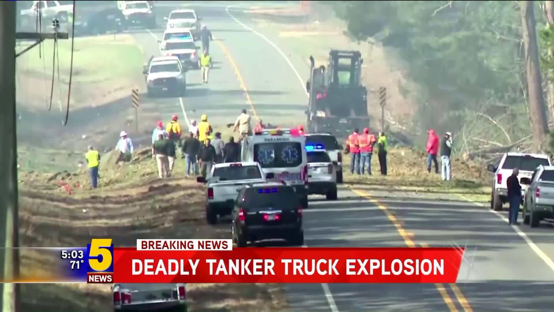 Tanker Truck Explosion Leaves One Person Dead In South Arkansas