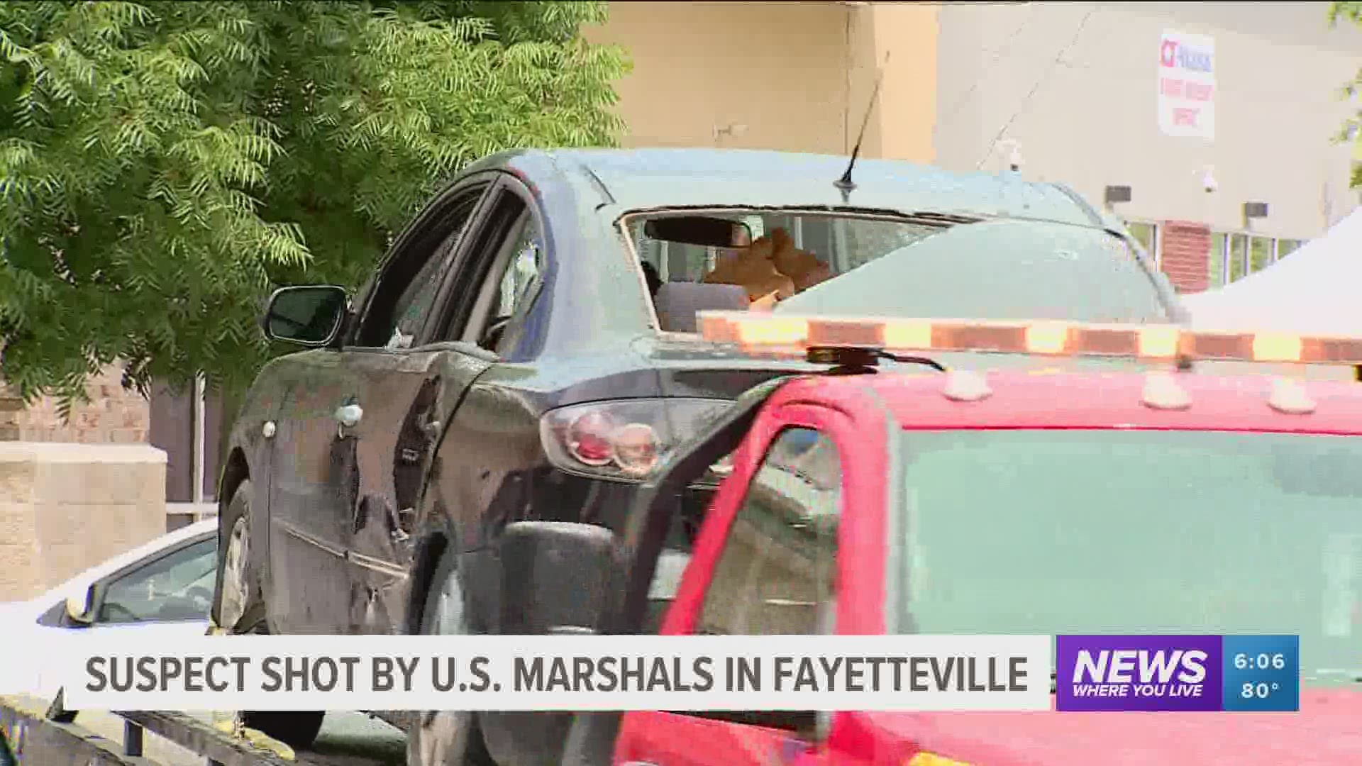 Suspect shot by US Marshals in Fayetteville