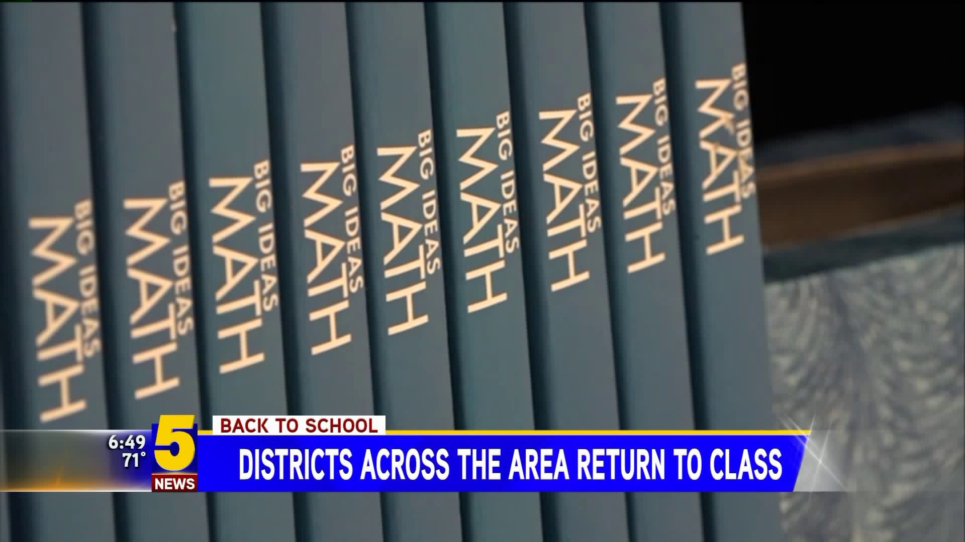 Districts Across The Area Return To Class