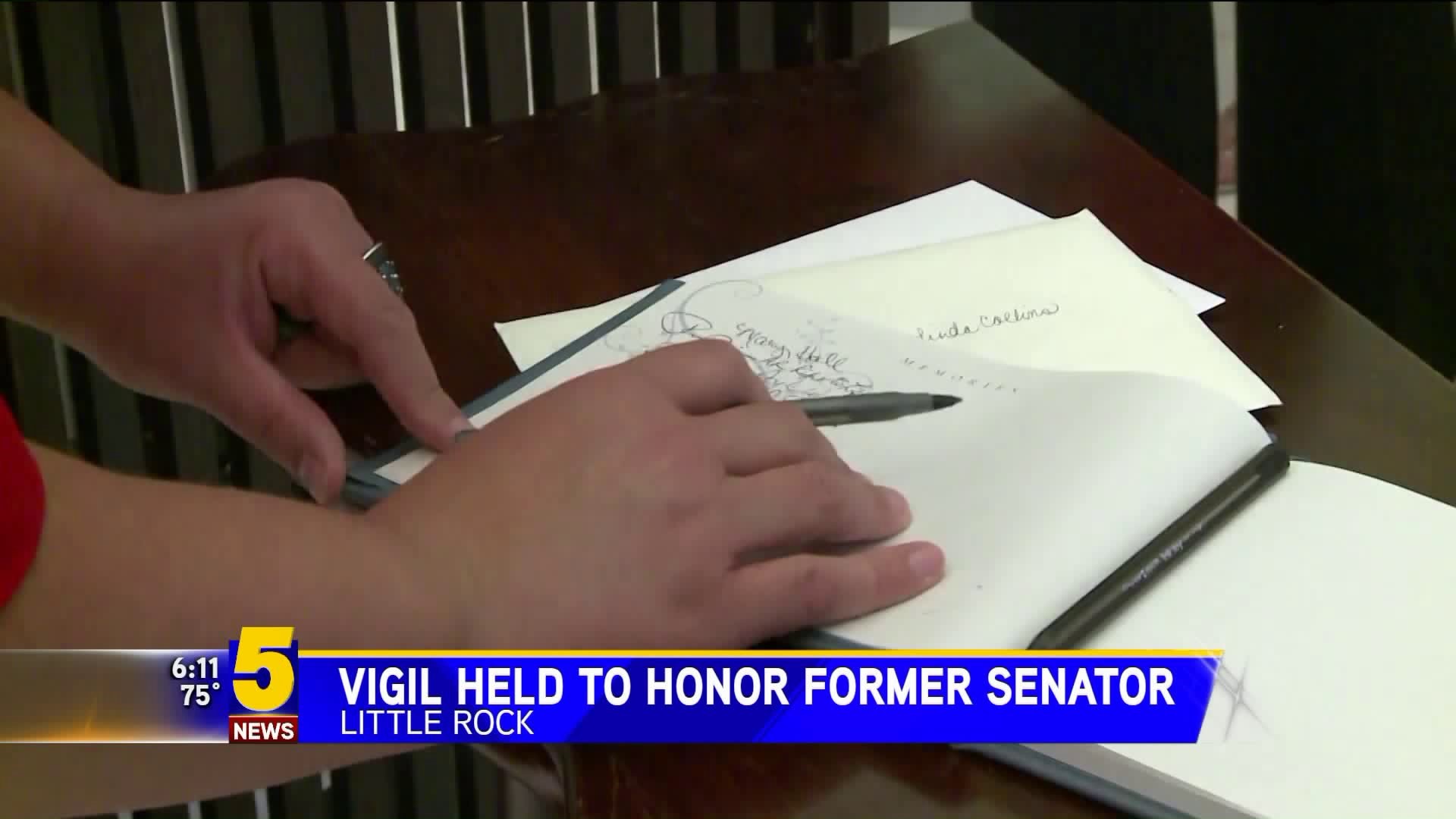 Vigil Held to Honor Former Senator