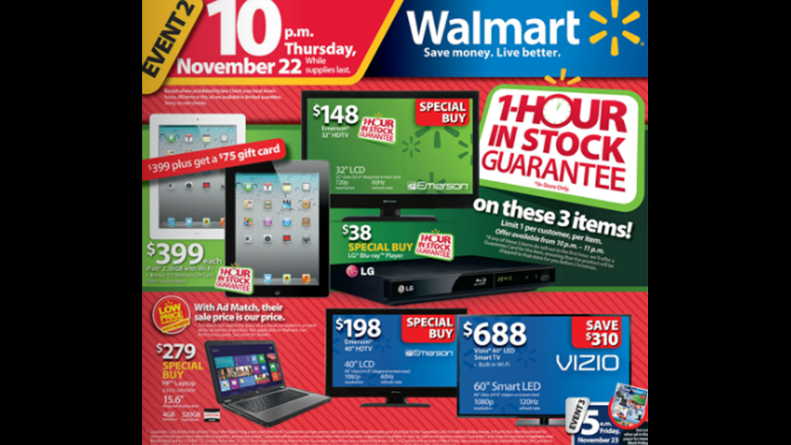 Walmart Unveils Black Friday Ad, Starts Deals Thursday Evening - Will Thurday Deals Be Available On Black Friday