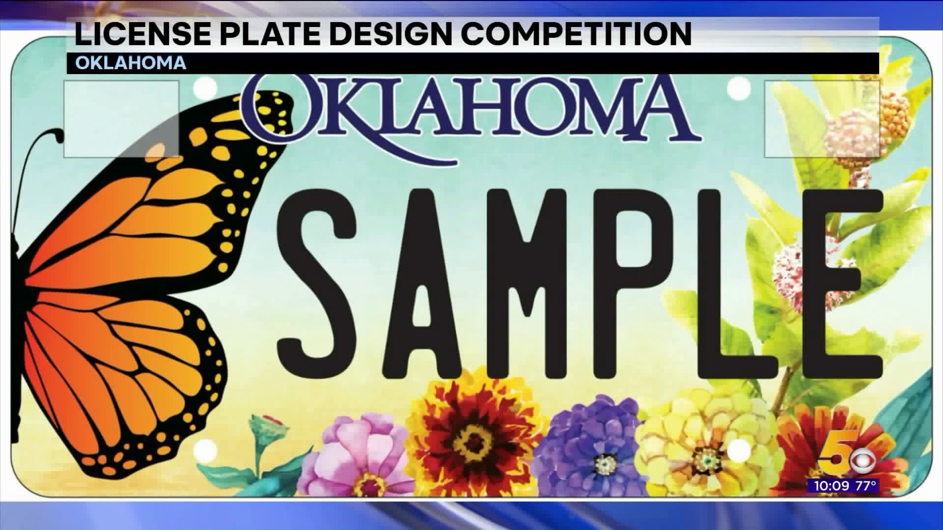 Oklahoma License Plate Design Competition Featuring Monarch Butterflies Open For Voting