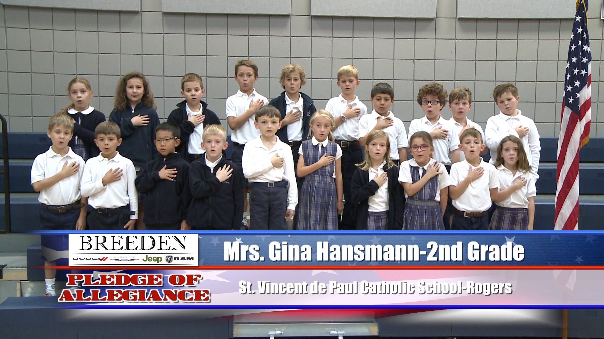 Mrs. Gina Hansmann  2nd Grade  St. Vincent de Paul Catholic School  Rogers