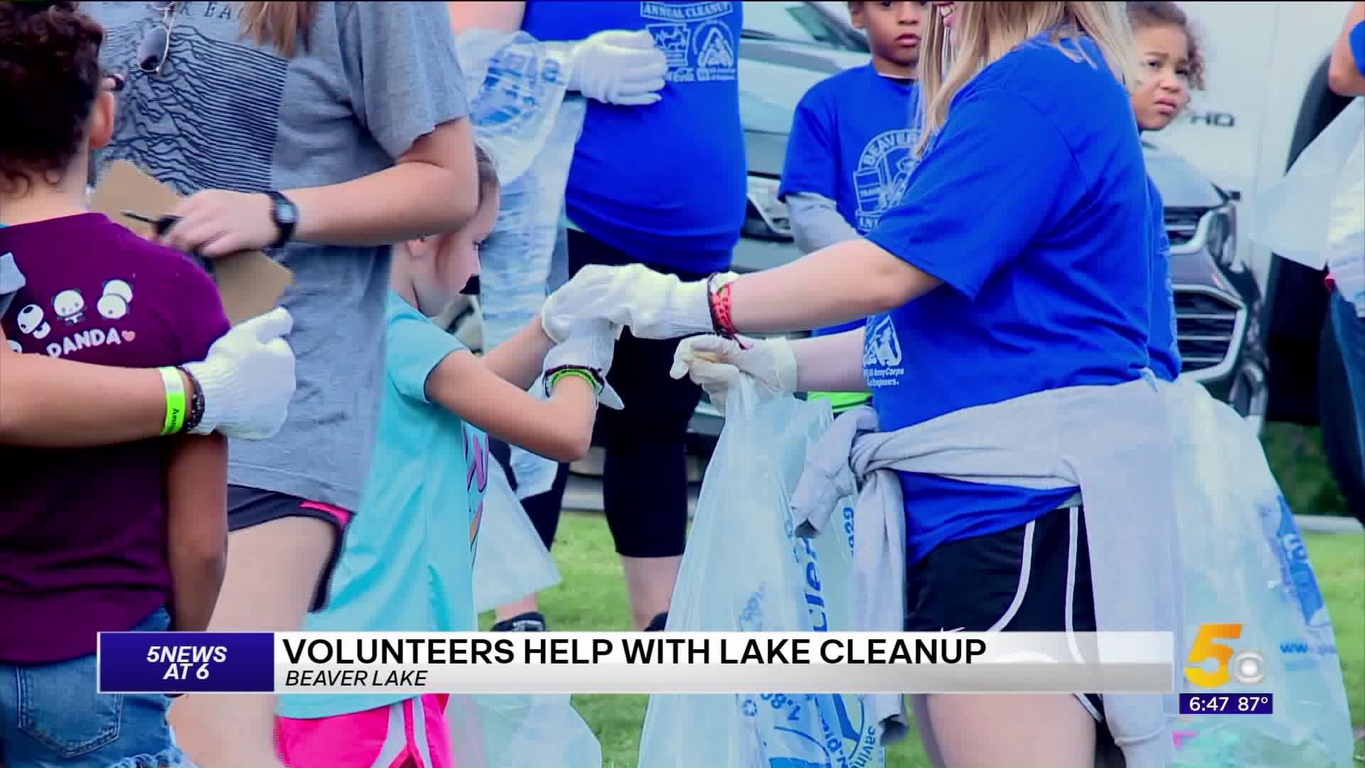 Volunteers Participate In Beaver Lake Clean Up Event