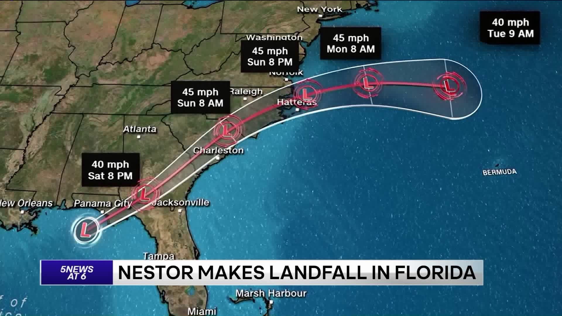 Tropical Storm Nestor Makes Landfall In Florida