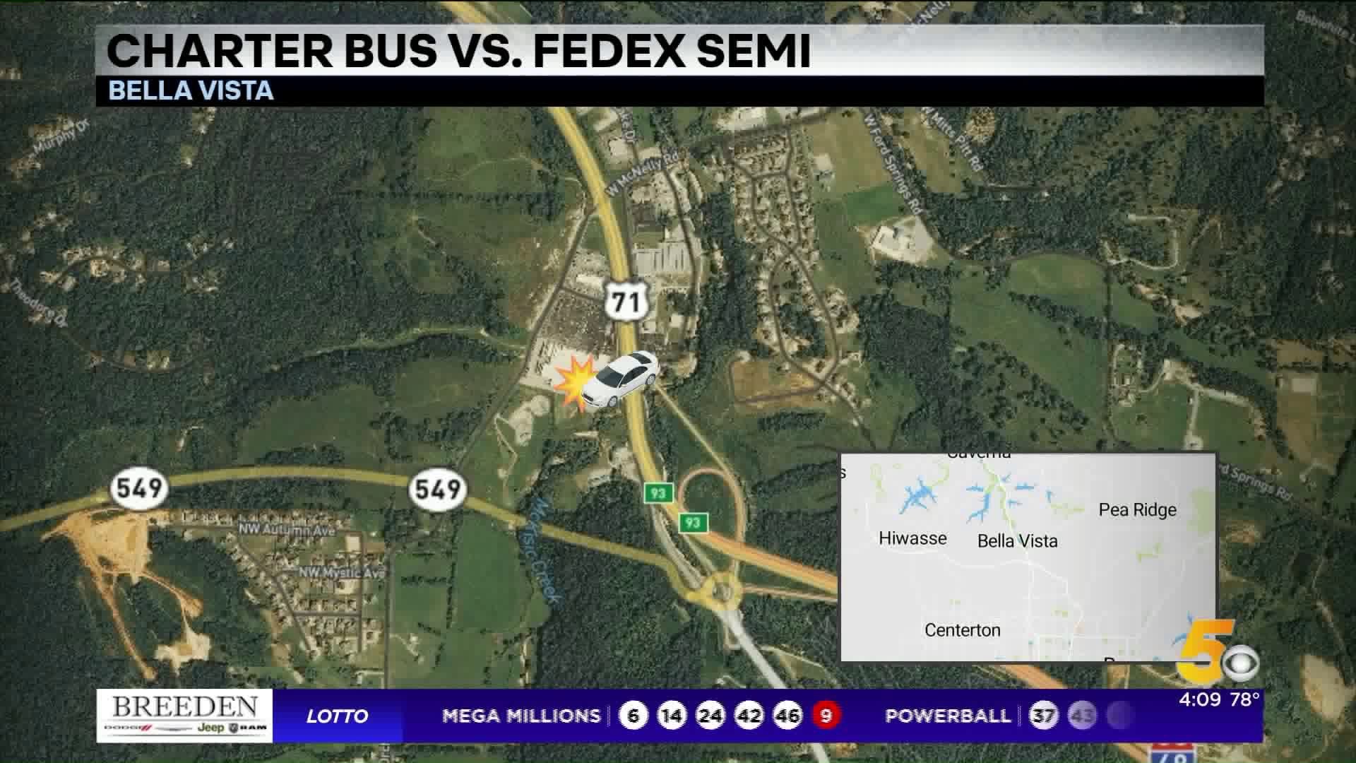 Charter Bus vs. Fedex Semi