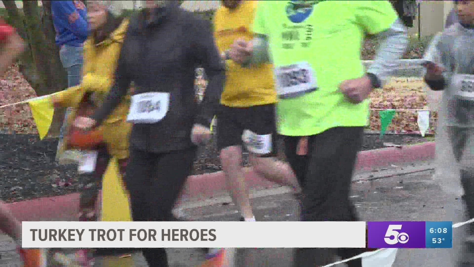 The Turkey Trot for Heroes isn’t a typical thanksgiving race. It's a race meant to remember those who have lost their lives in the line of duty.