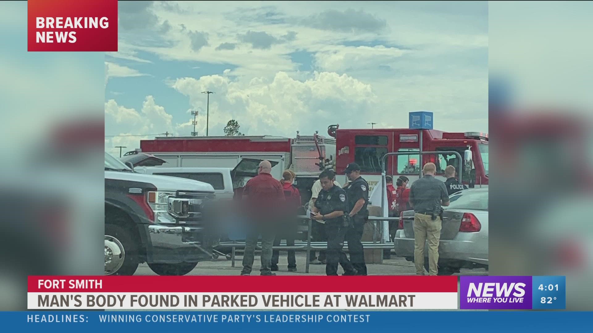 Police are investigating after a body was found in a vehicle parked at the Walmart on Rogers Avenue in Fort Smith.