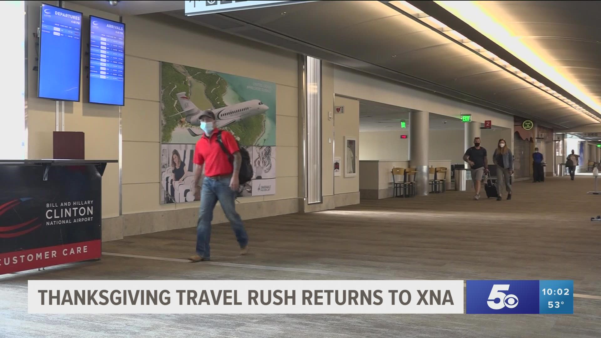 With Thanksgiving just a few days away, XNA will be at peak volume for travelers with an estimated two to 2.5 million people expected to come through the airport.