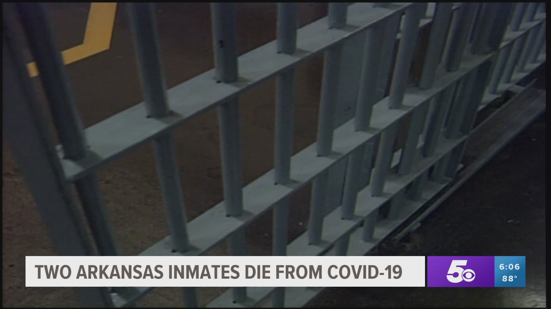 Two Arkansas inmates die from COVID-19.