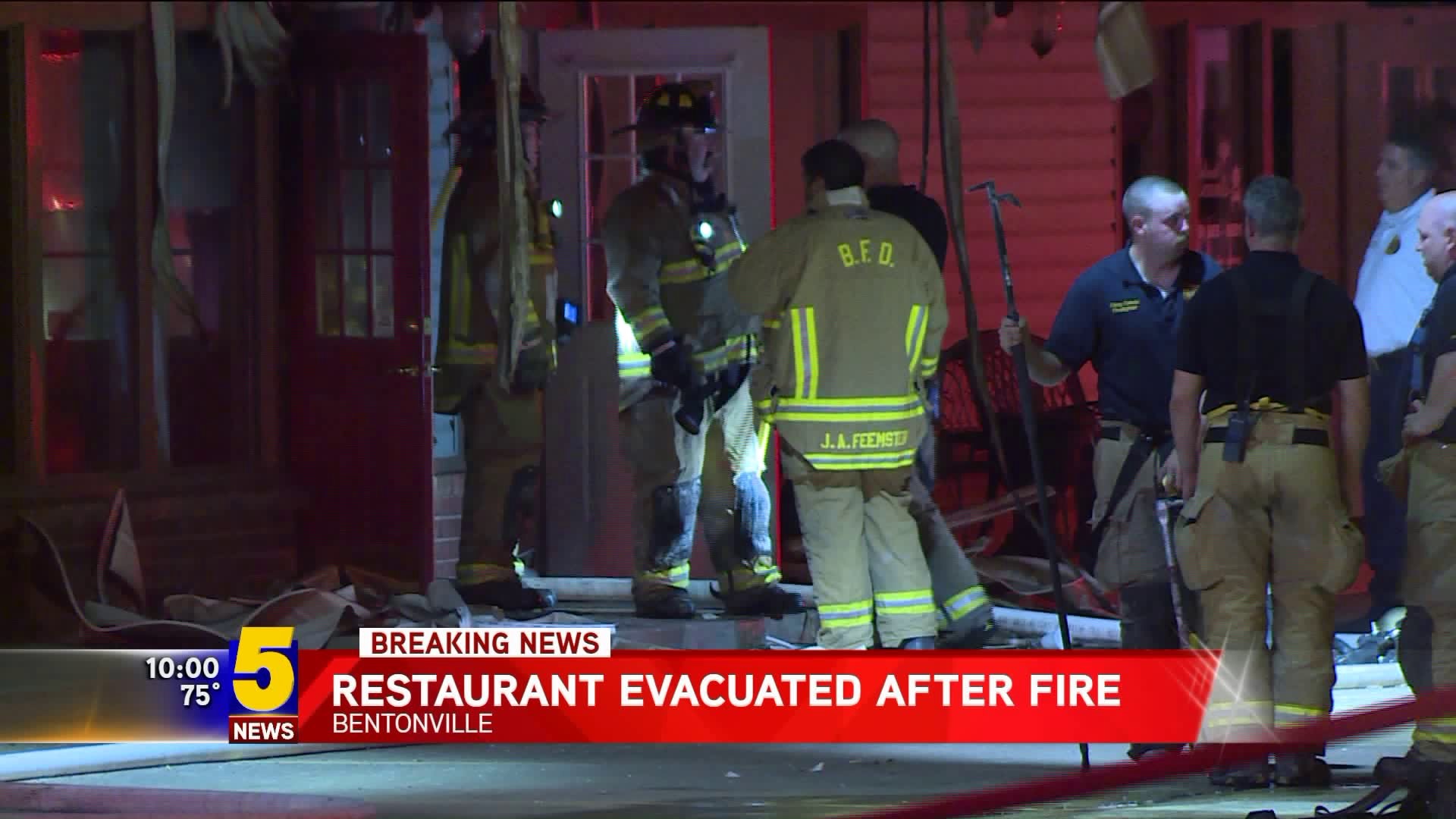 Fire at Bentonville Restaurant