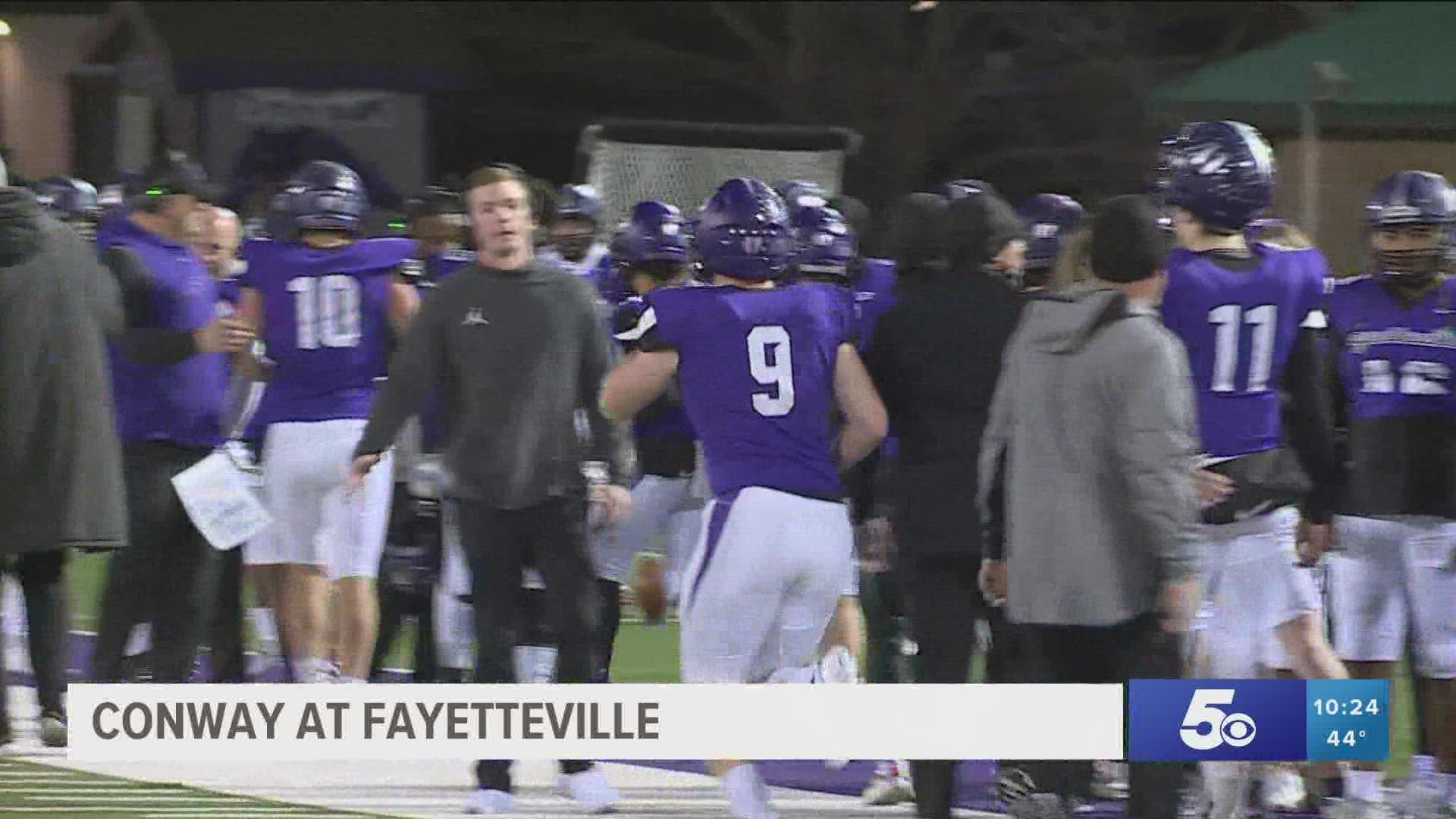 Fayetteville stuns Conway with late field goal