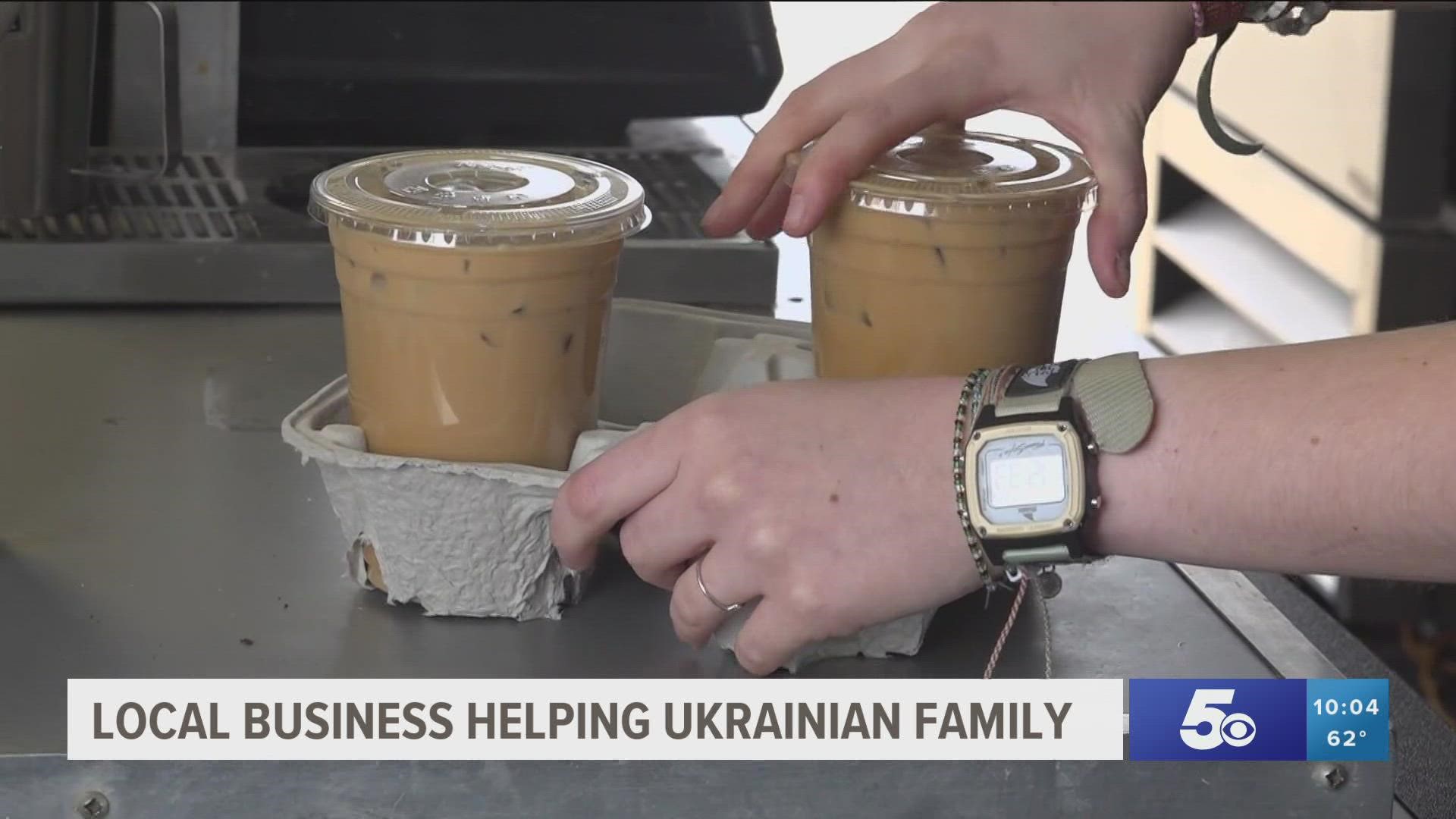 The Wicked Bean named a drink after one of their customers to help raise money for his family in Ukraine.