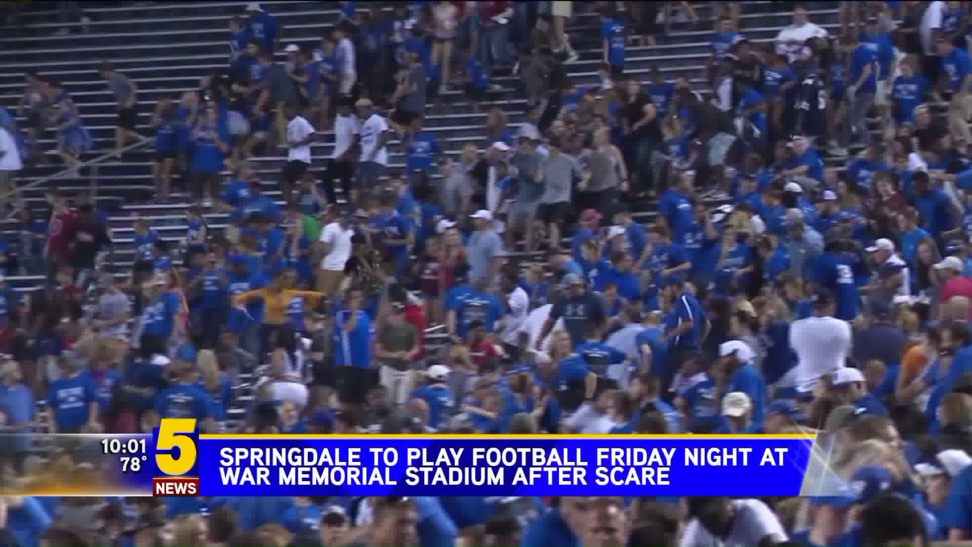 Springdale To Play Football Friday Night At War Memorial Stadium Following Scare