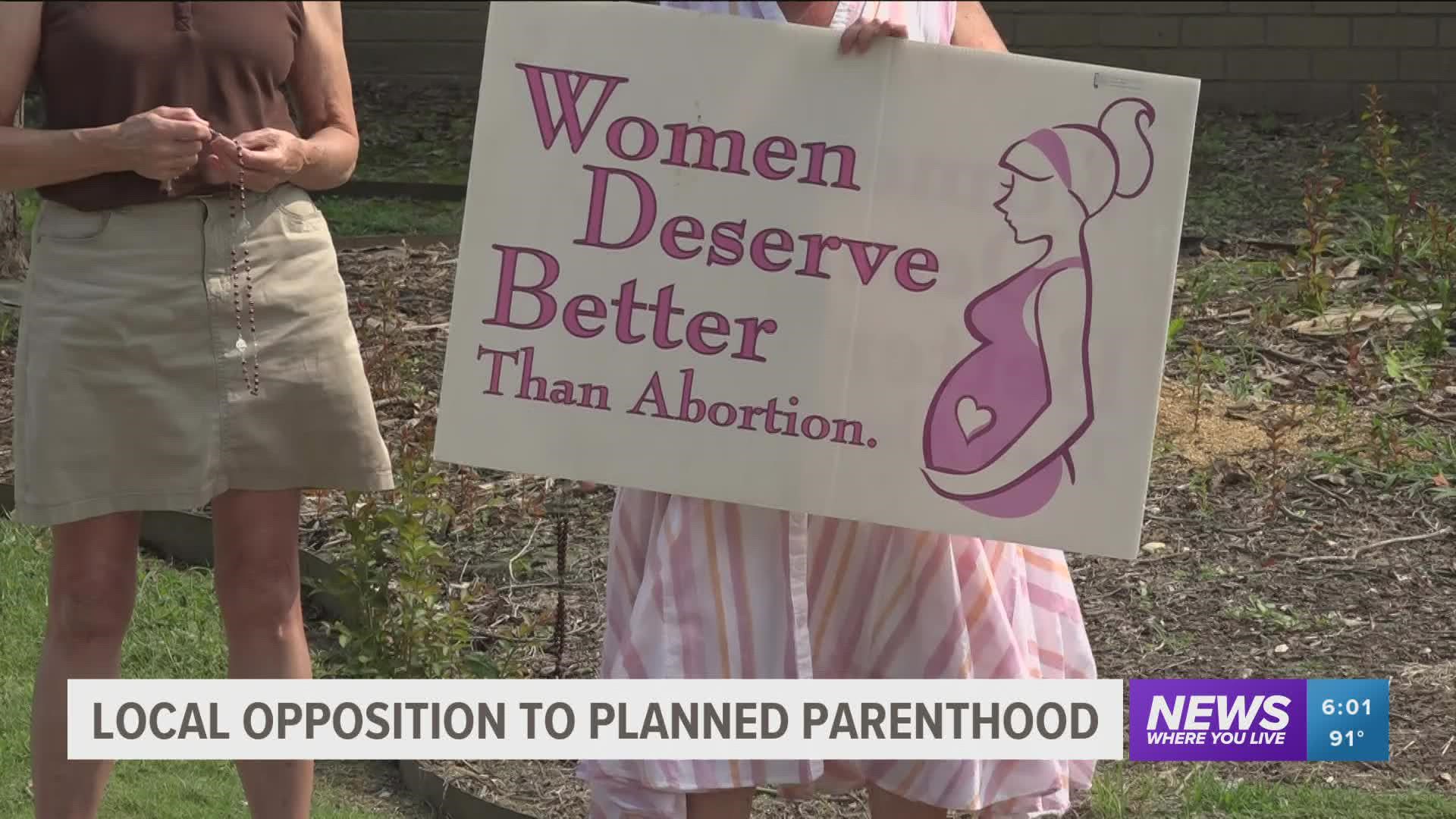 The flyer promotes a petition that is hoping to keep Planned Parenthood from coming to the area.