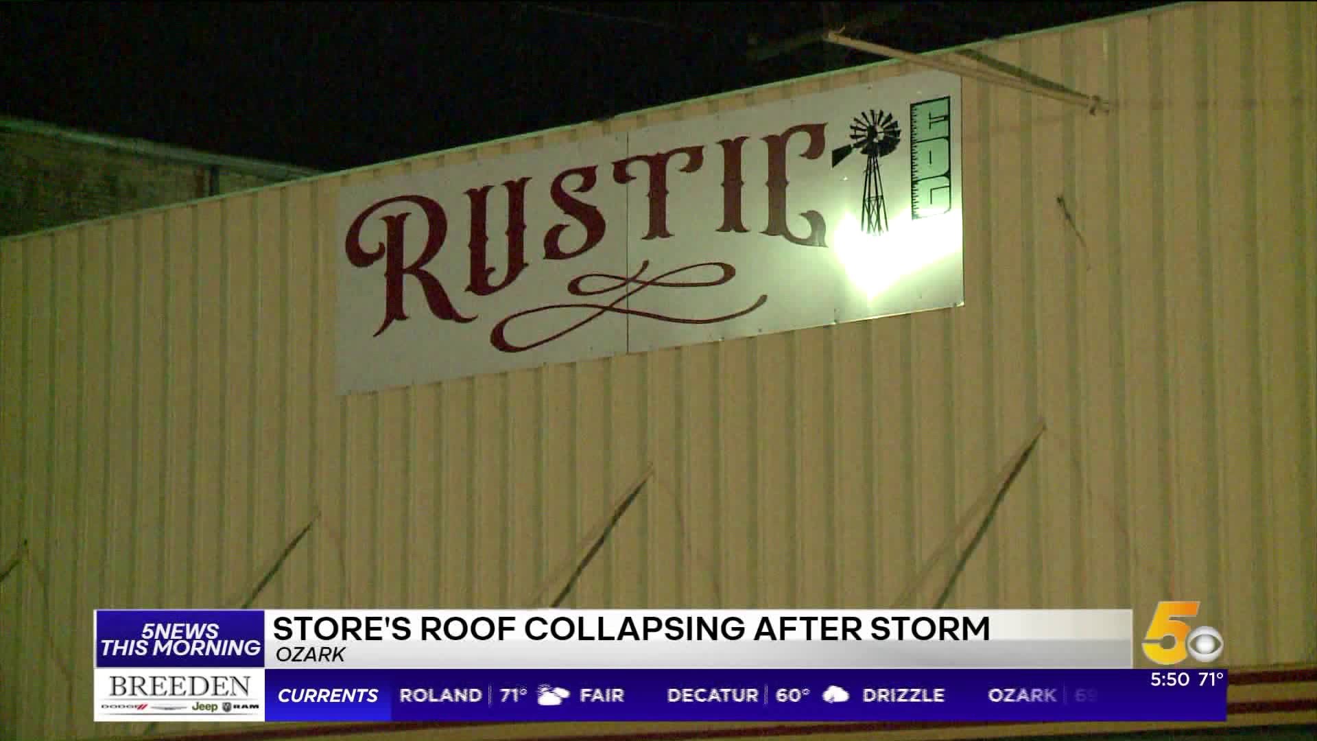Ozark Store`s Roof Collapses