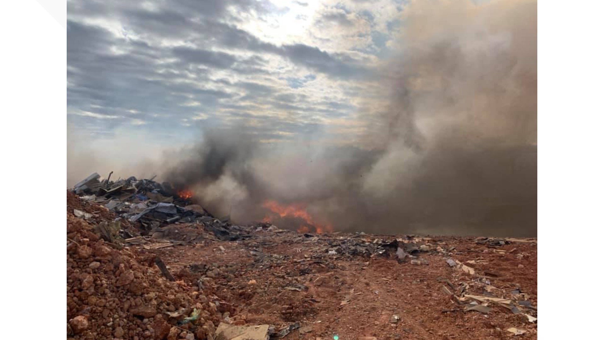 Debris catches fire in Tontitown landfill