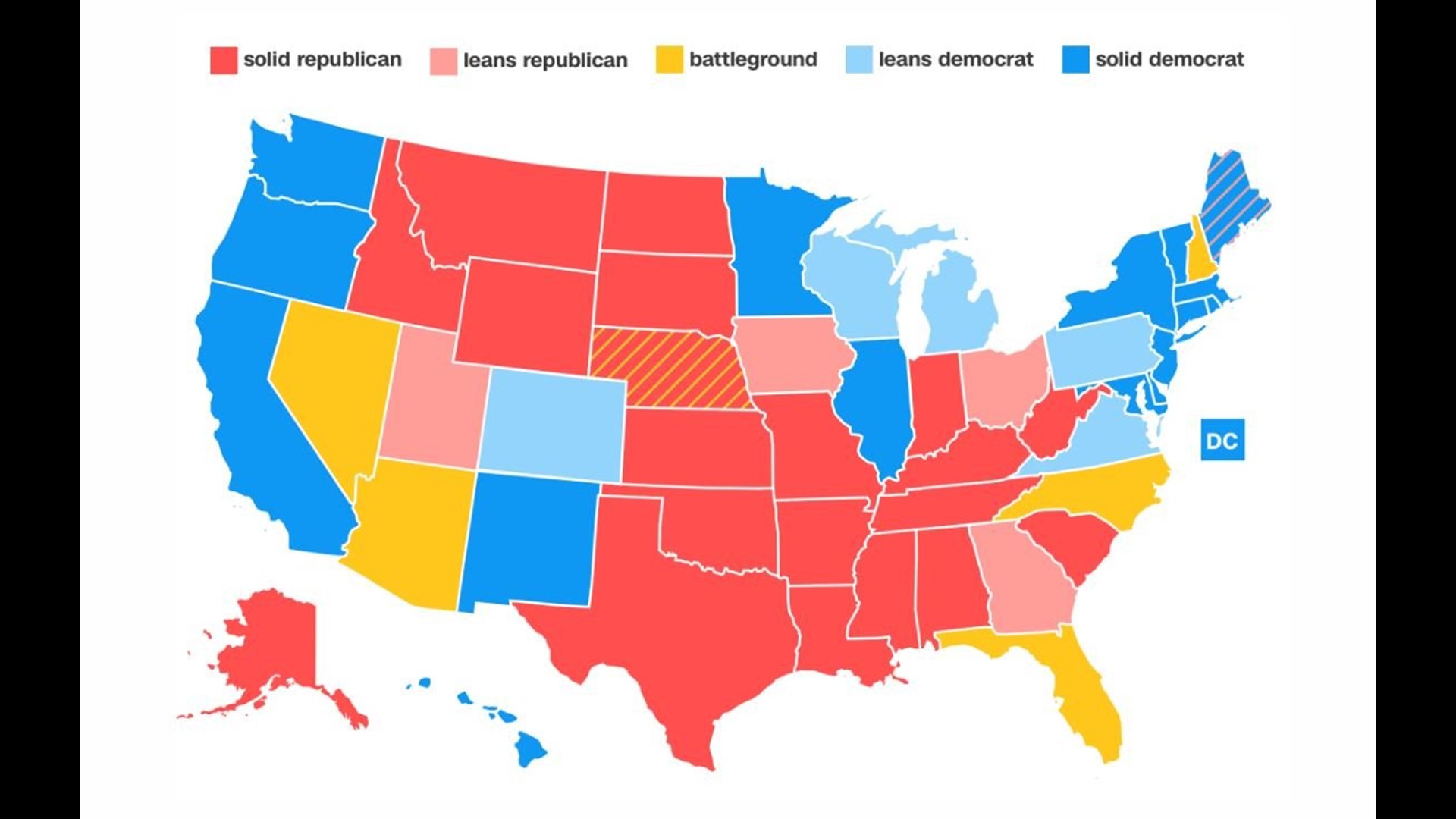 New Cnn Electoral Map: Clinton Drops Below 270 