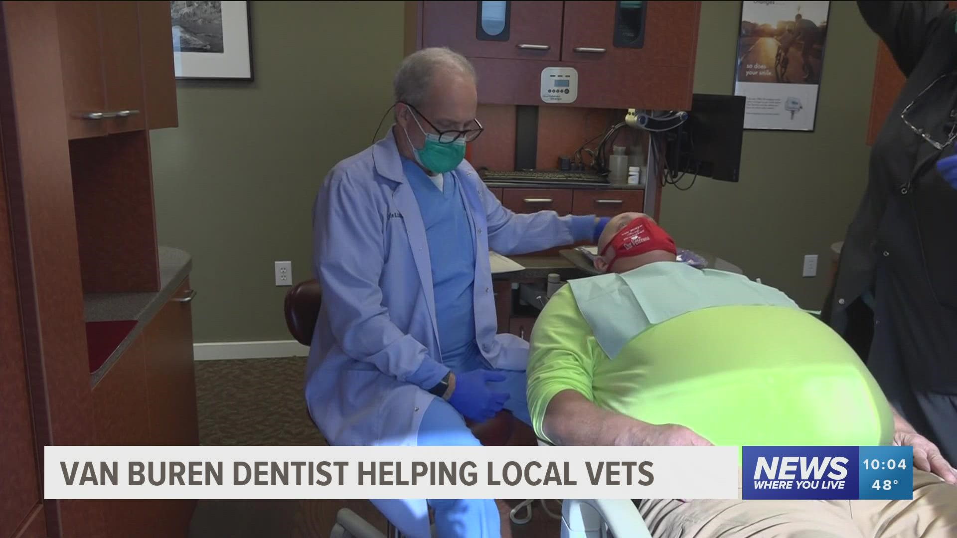 To honor Veterans Day, A River Valley Dentist Office offered free one extraction, filling, or cleaning per veteran.