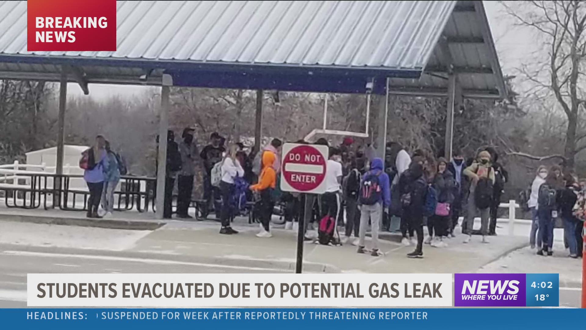 According to Springdale school leaders, Central Junior High students were evacuated from the school due to a gas leak.