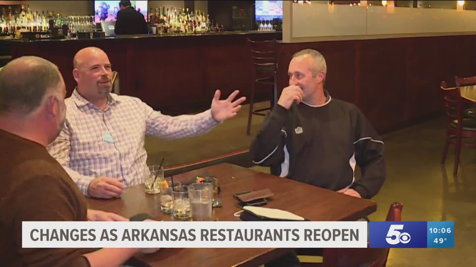 Changes as Arkansas restaurants reopen