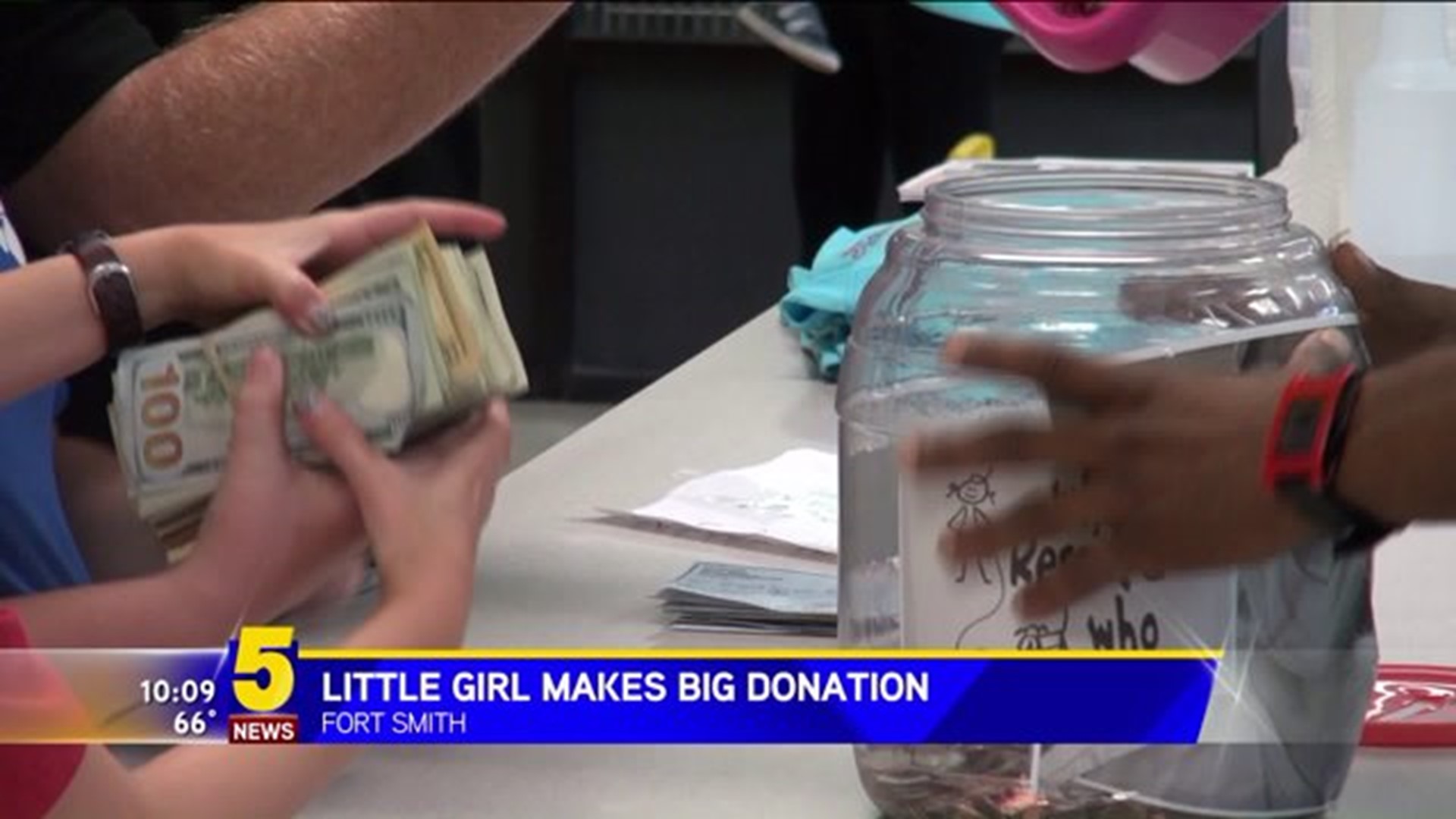 LITTLE GIRL MAKES BIG DONATION