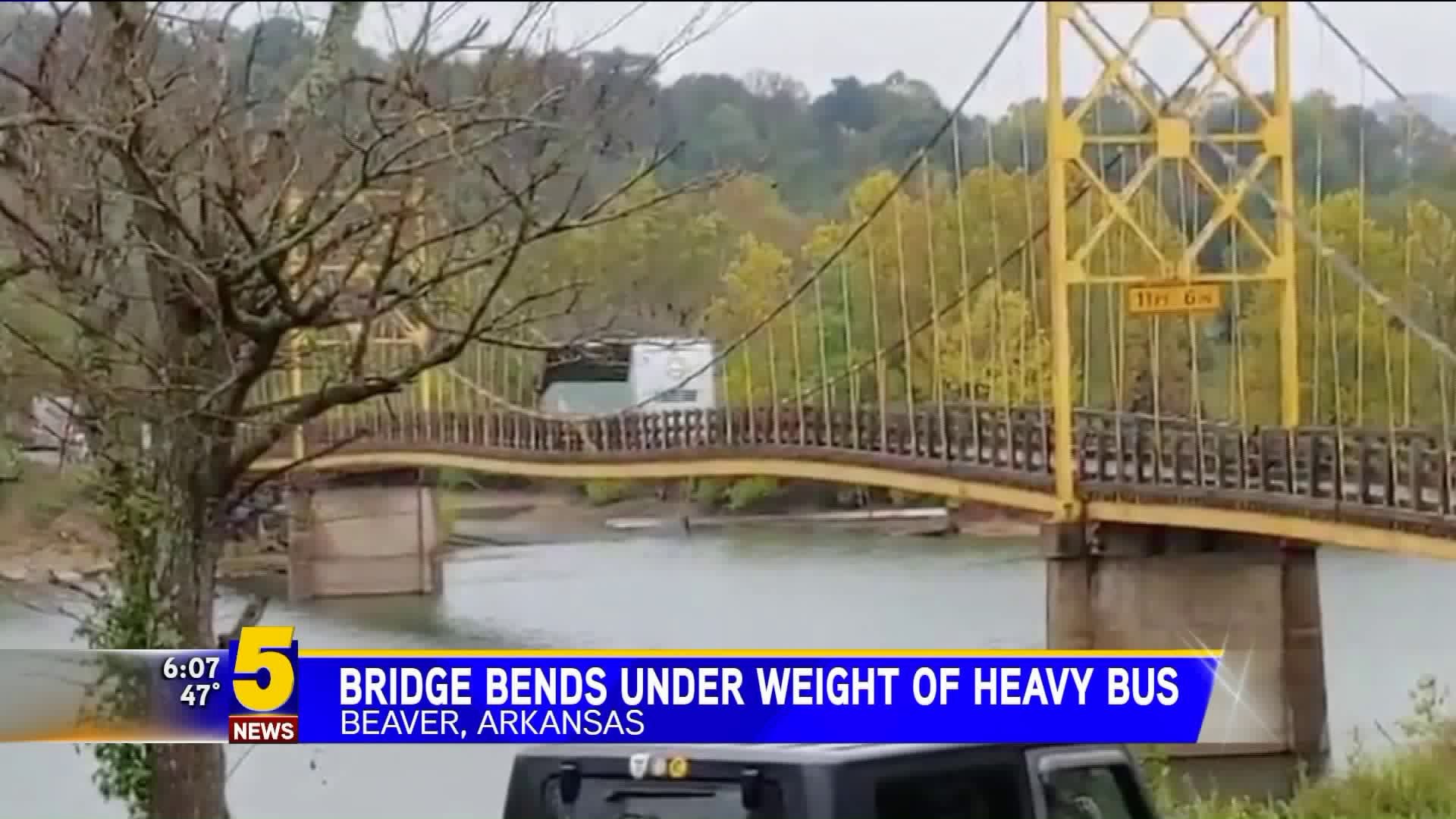 Bridge Bends Under Weight Of Heavy Bus