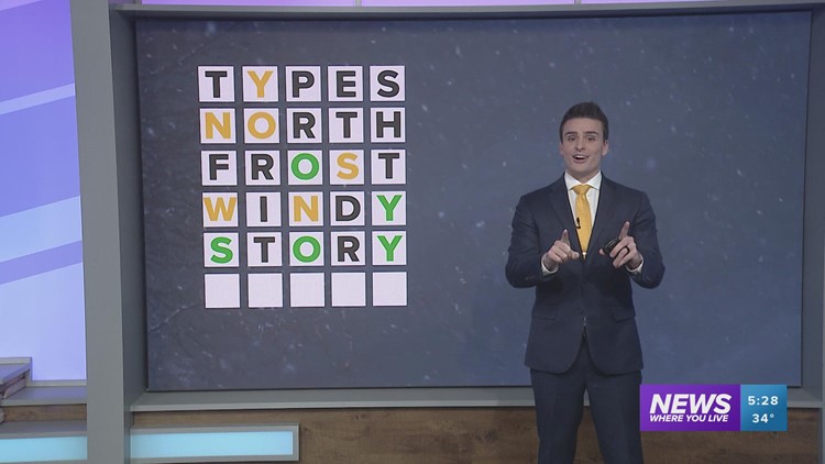 Local TV meteorologist plays Wordle on-air