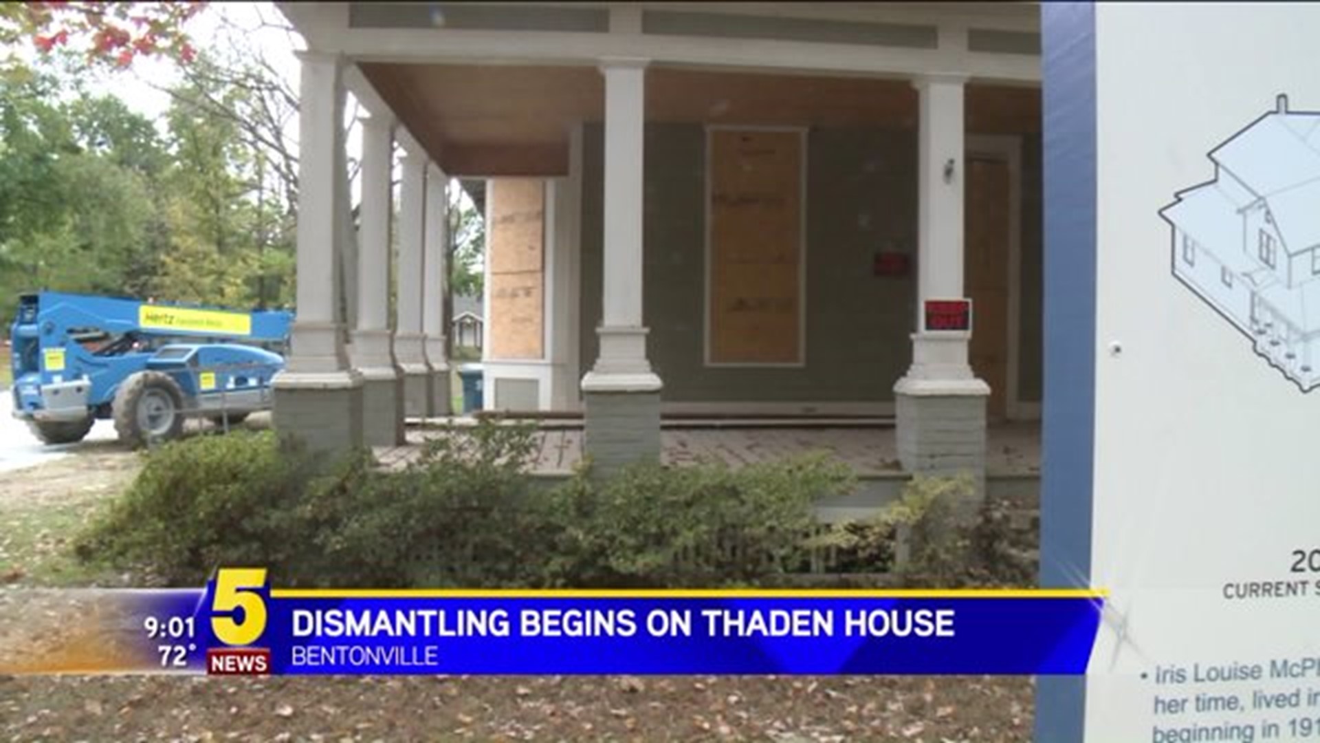 Dismantling Begins On Thaden House