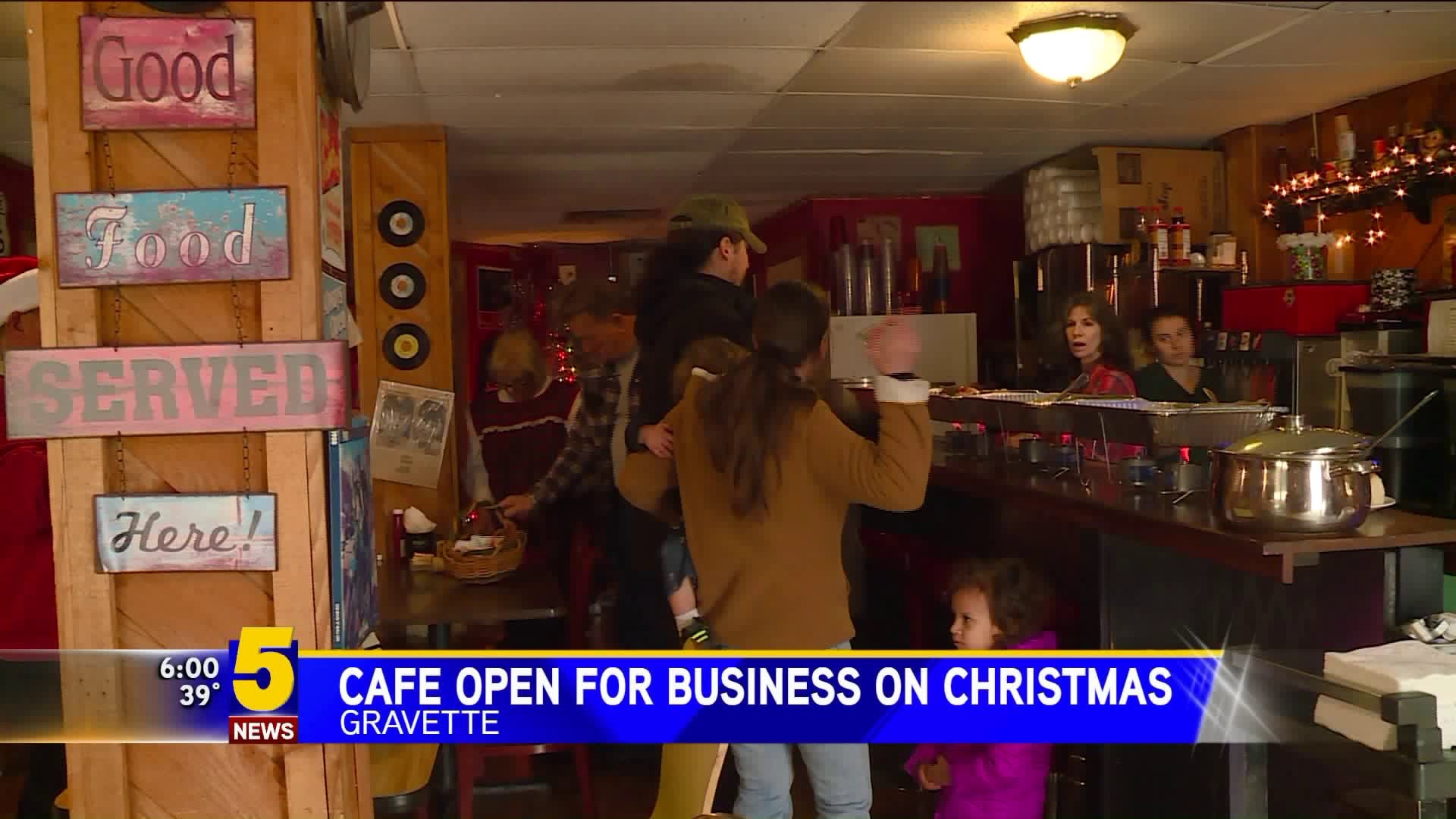 Cafe Open For Business On Christmas