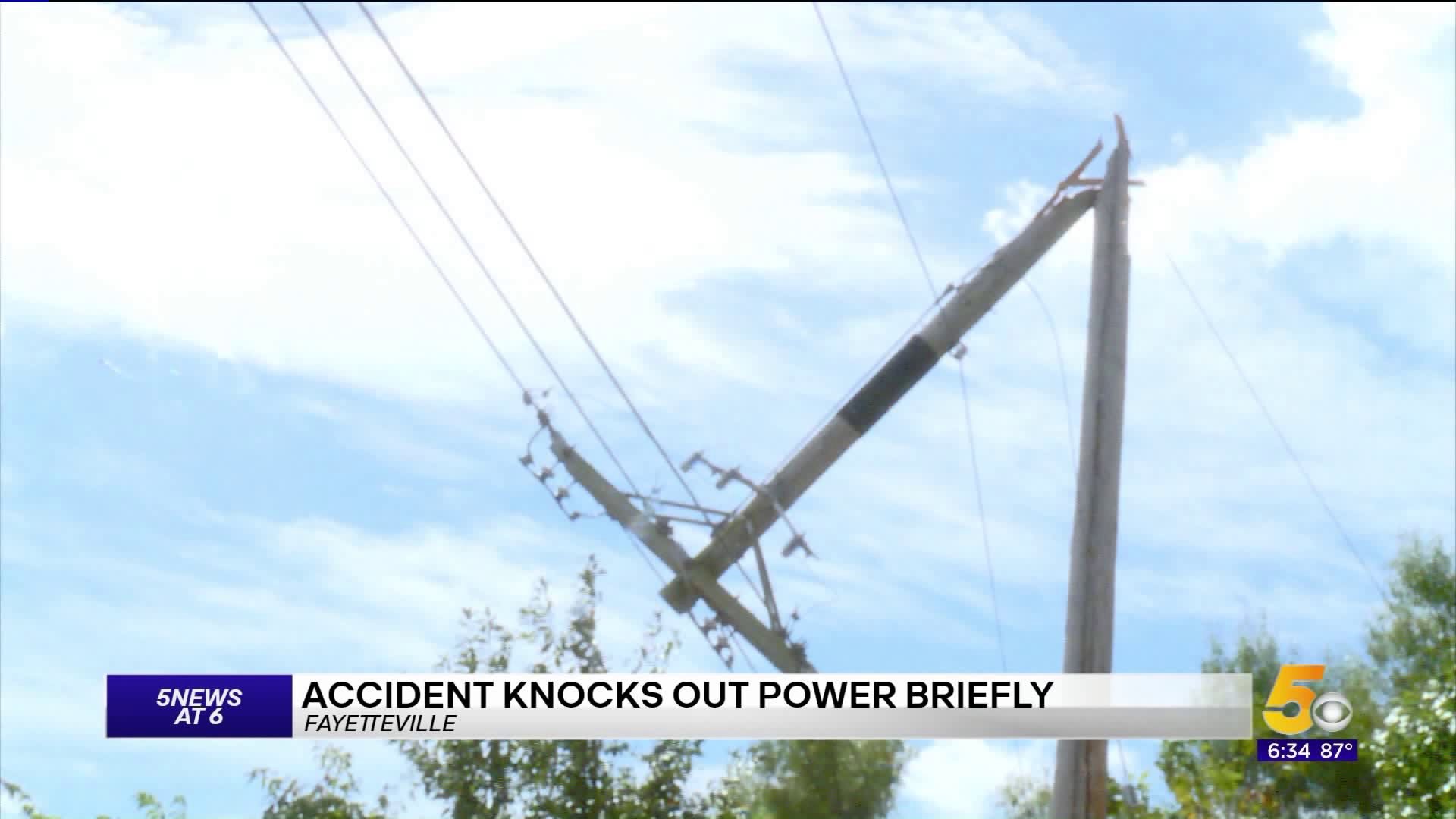 Accident Knocks Out Power Outage