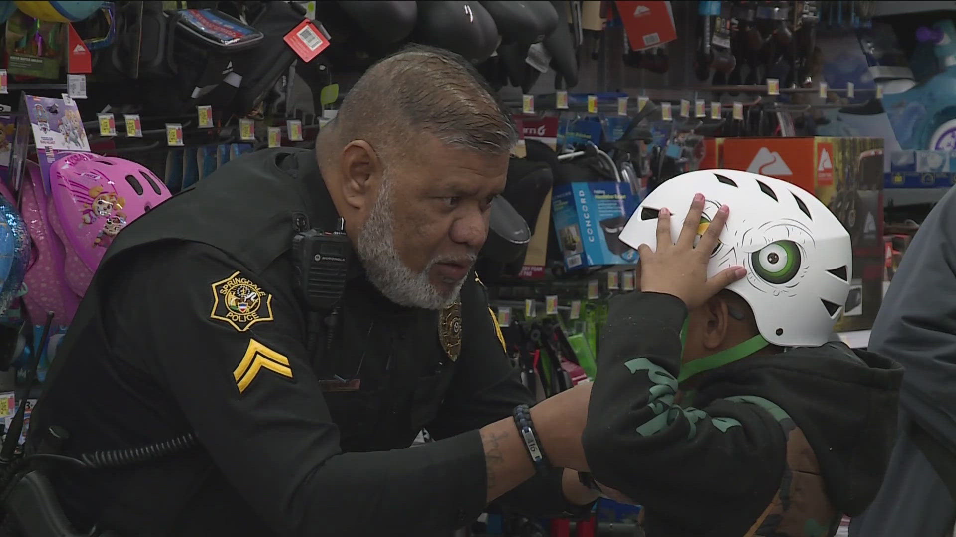 To help provide a holiday shopping experience, the event pairs local law enforcement officers with children in need. 