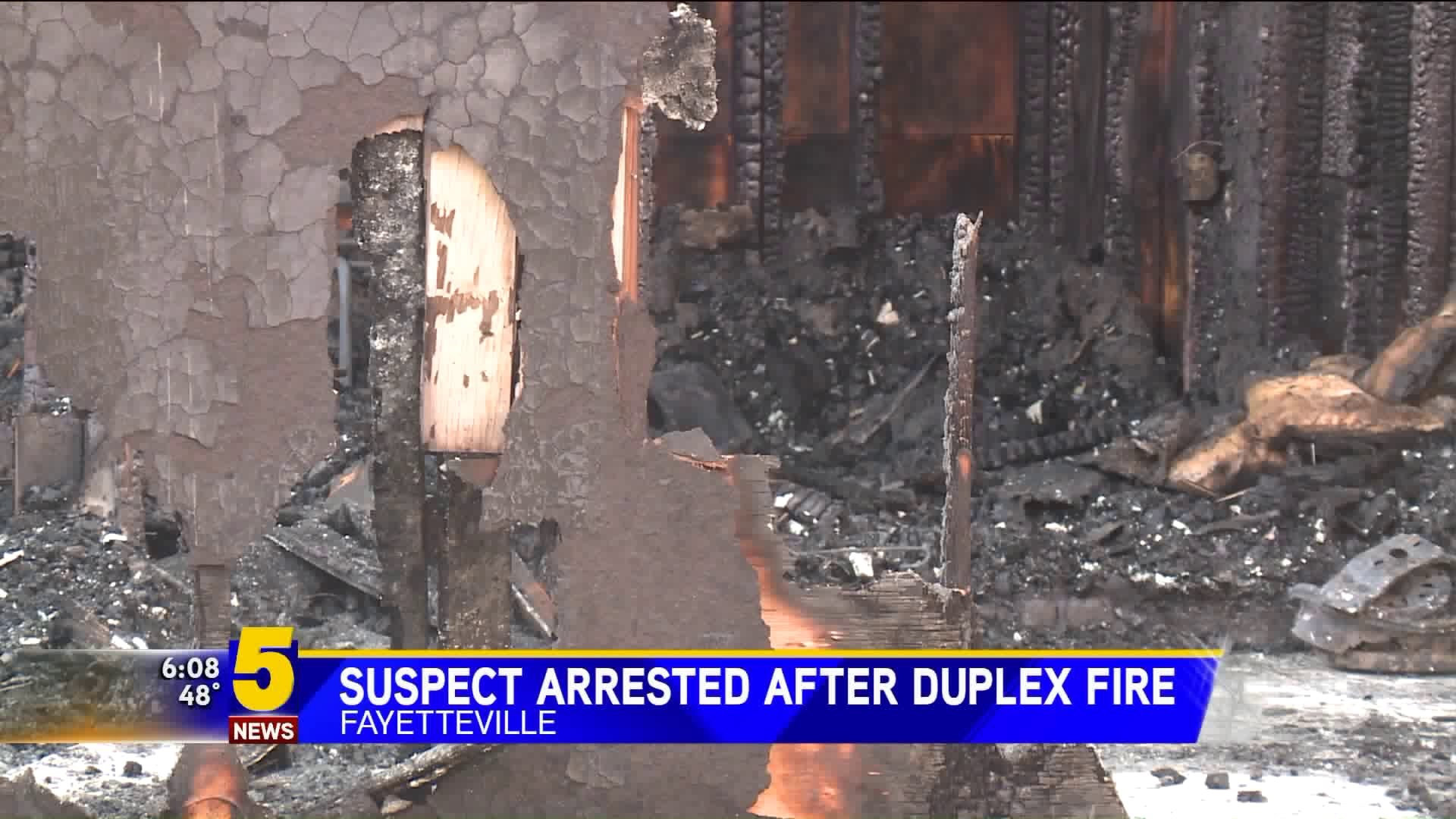 Suspect Arrested After Duplex Fire