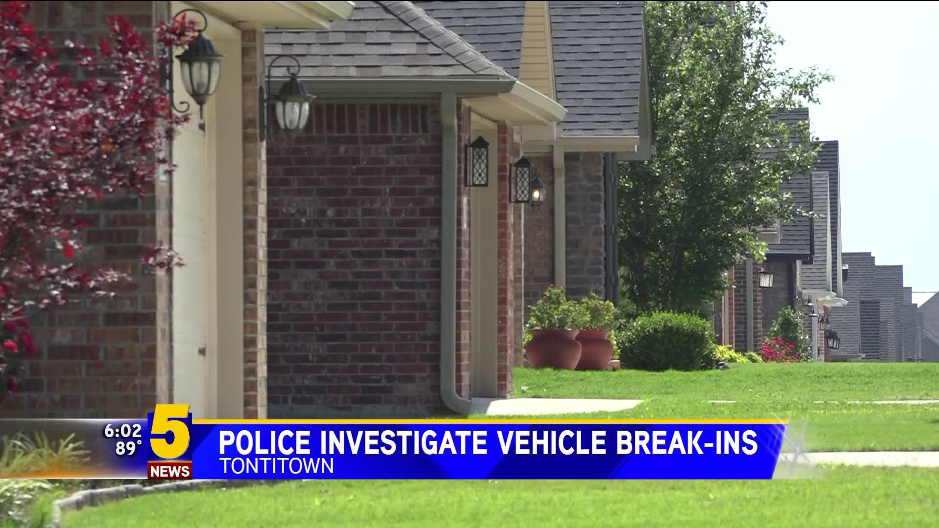 Police Investigate Vehicle Break-Ins