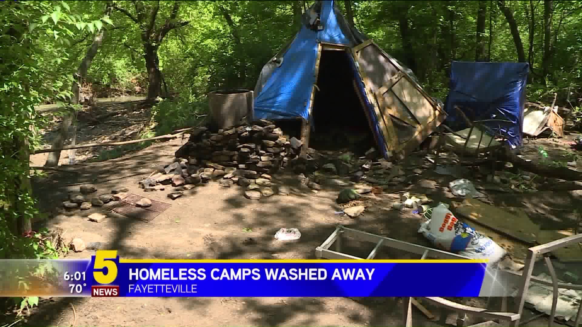 Fayetteville Homeless Campsites Washed Away From Flooding | 5newsonline.com