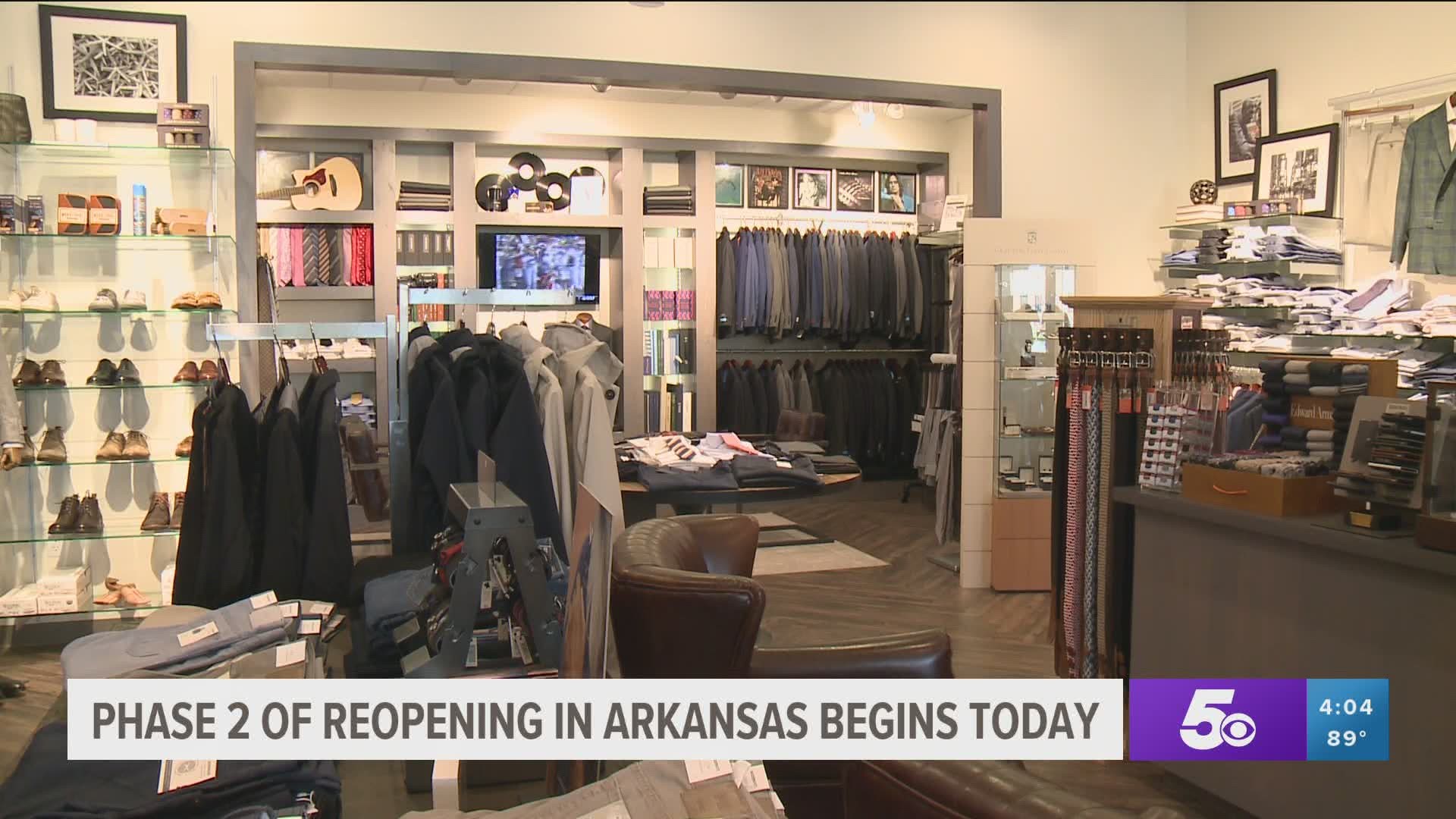 Phase 2 of reopening Arkansas begins today