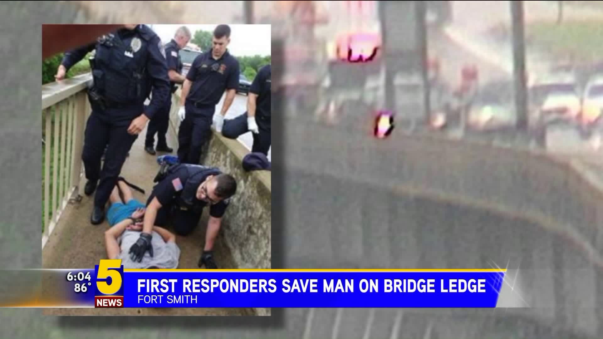 First Responders Save Man On Bridge