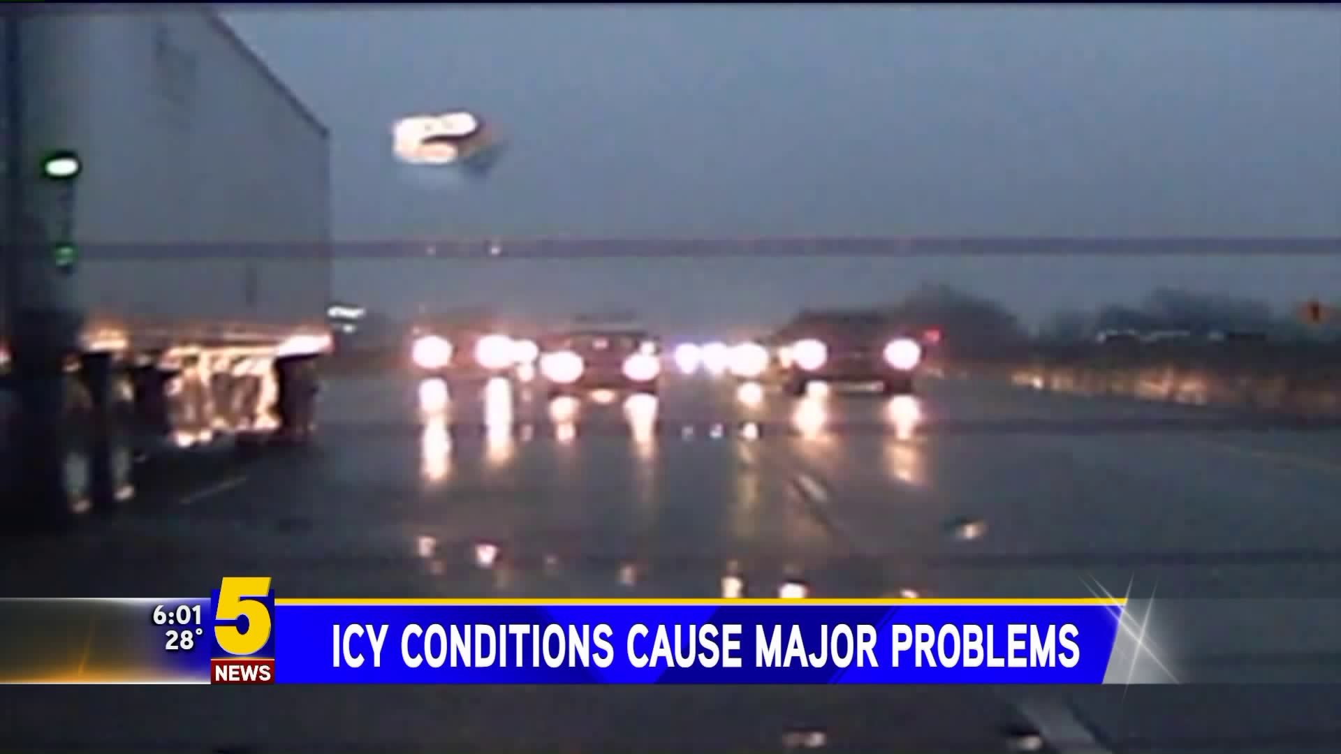 Icy Conditions Cause Major Problems