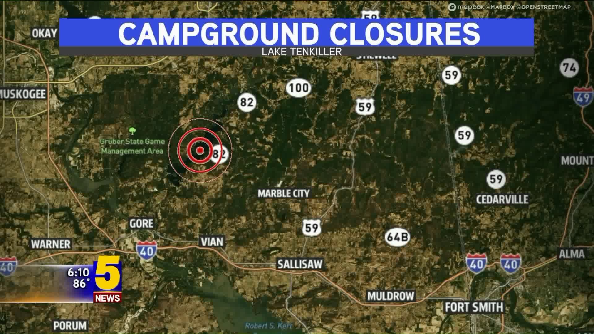 Lake Tenkiller Campground Closures