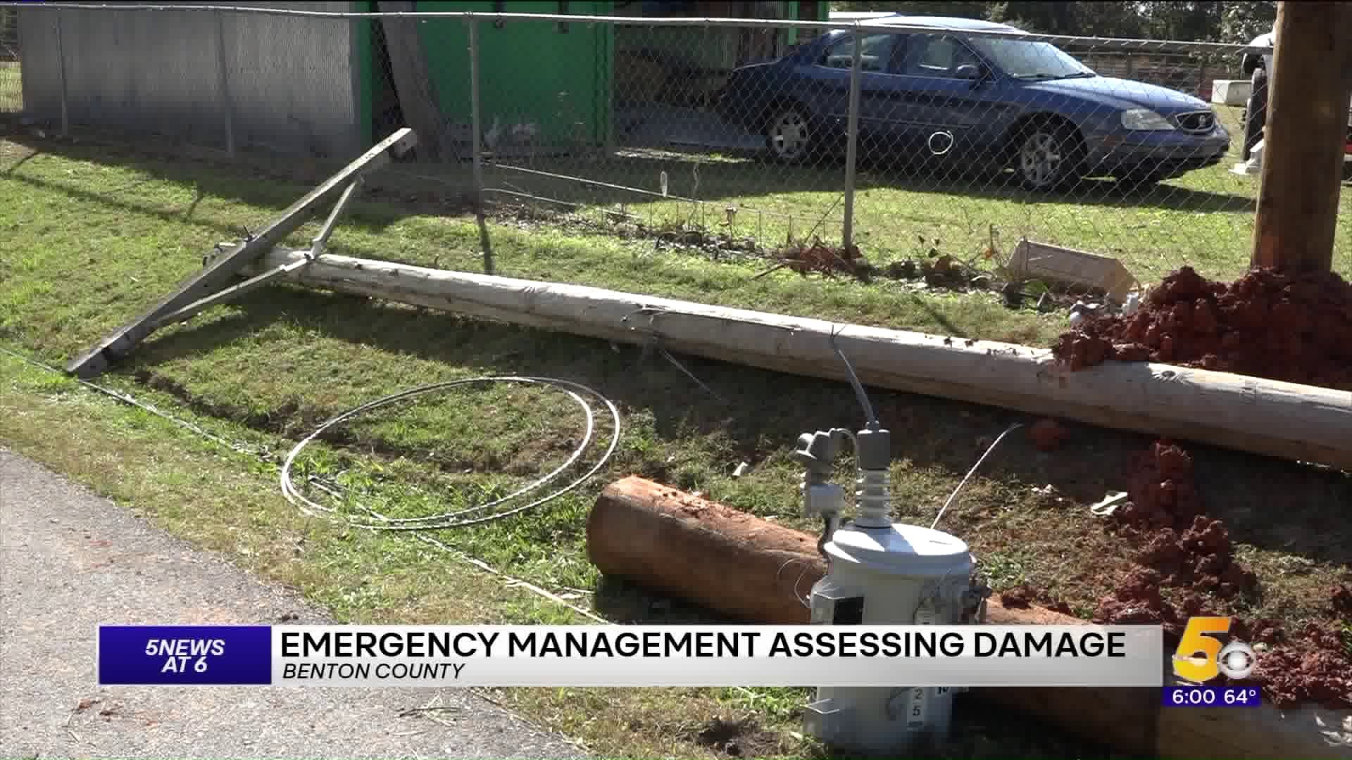 Benton County Emergency Management Assessing Storm Damage