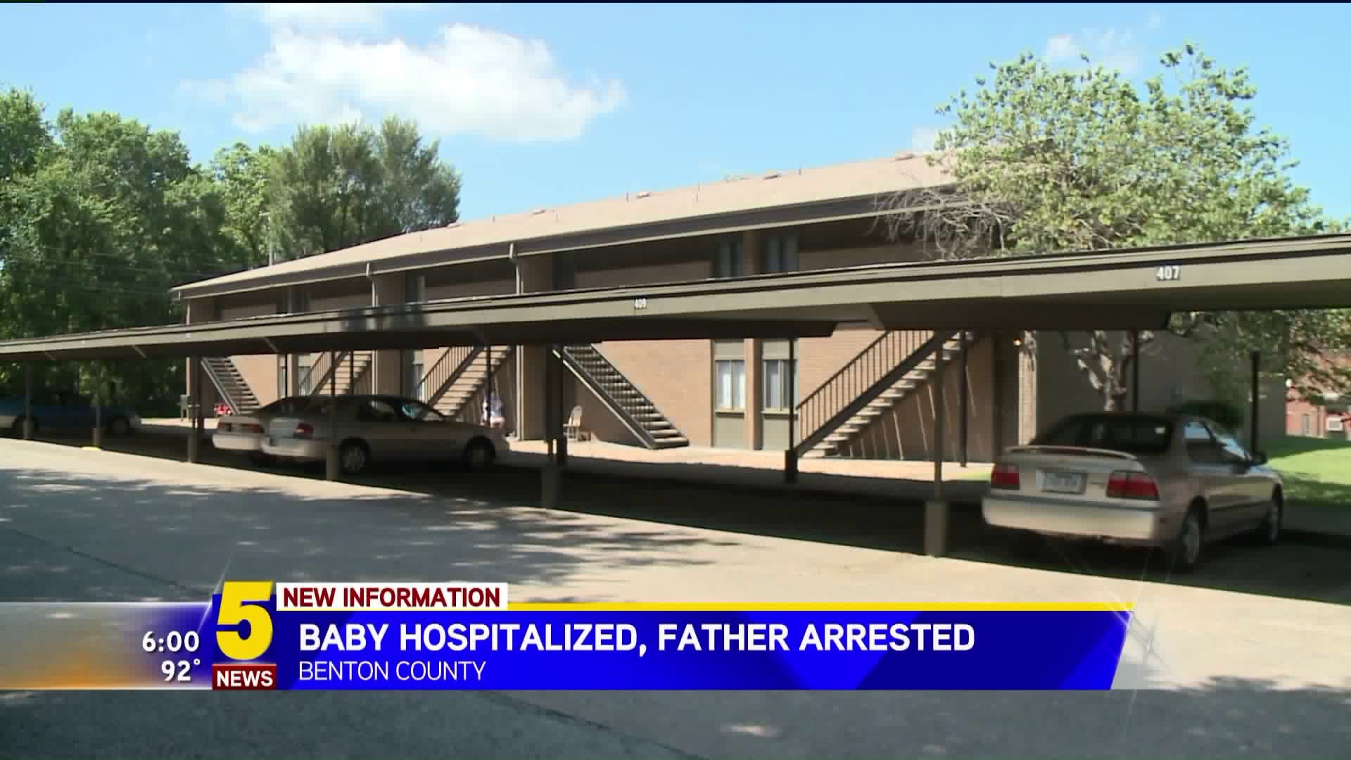 Baby Hospitalized, Father Arrested
