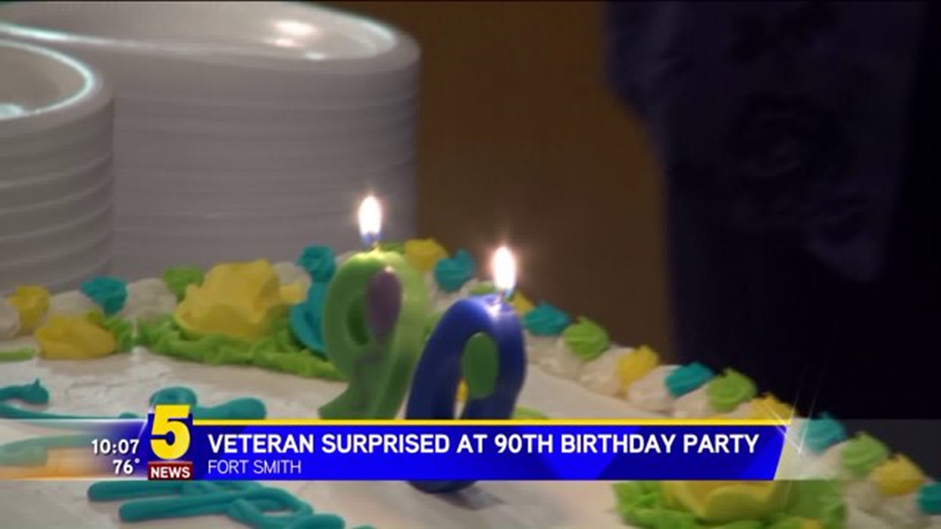 U.S. Navy Veteran Surprised at 90th Birthday Party