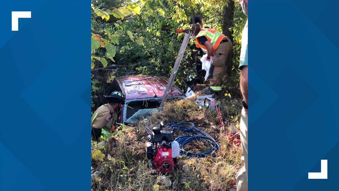 Driver extracted from vehicle following single-car crash in