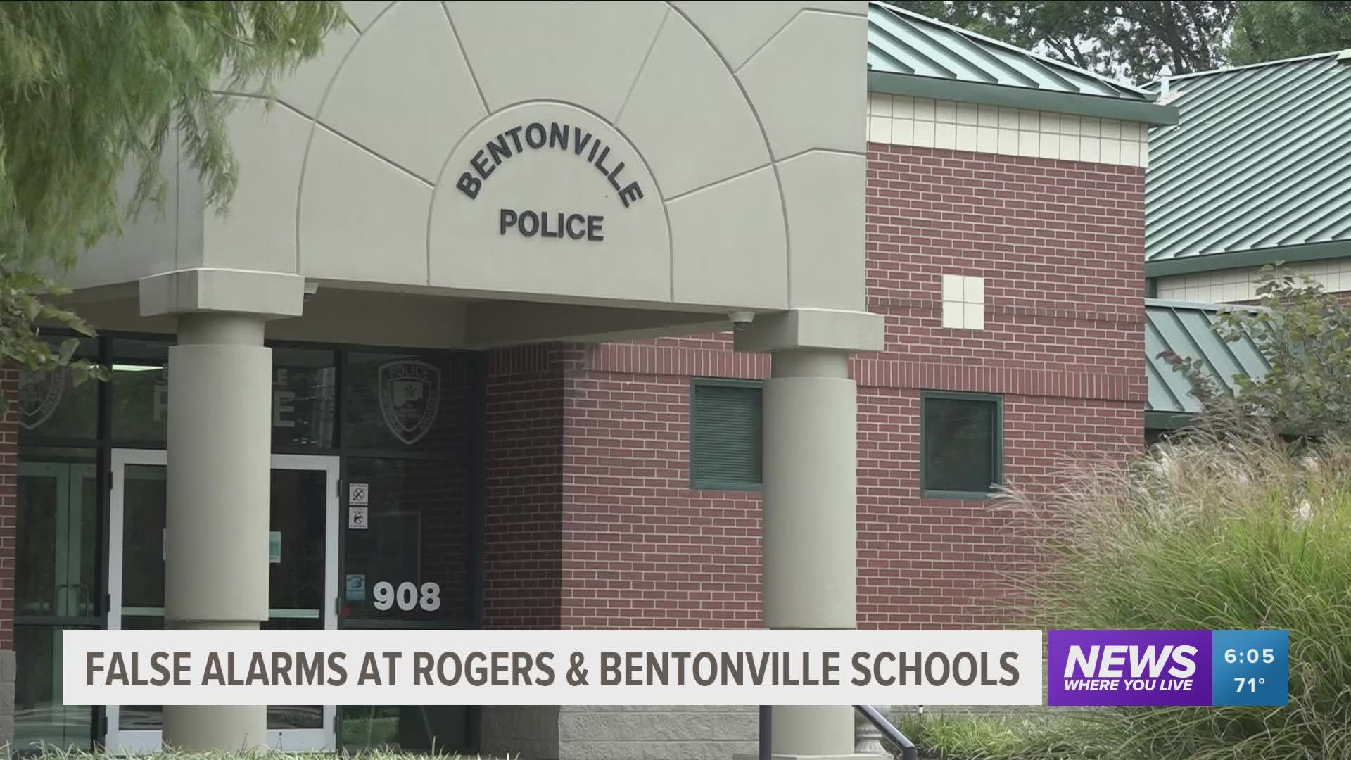 Reports of someone with a gun happened at Bentonville and Rogers High Schools.