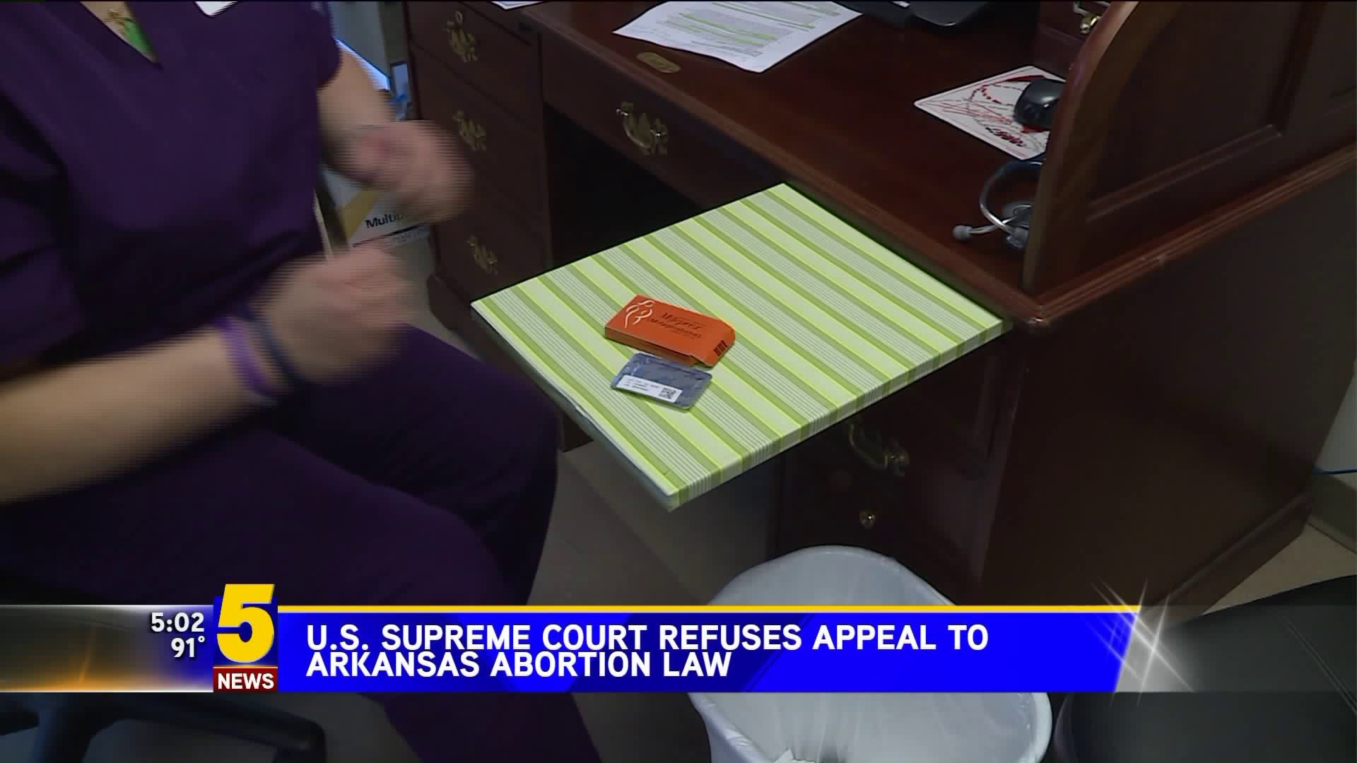 U.S. Supreme Court Refuses Appeal To Arkansas Abortion Law