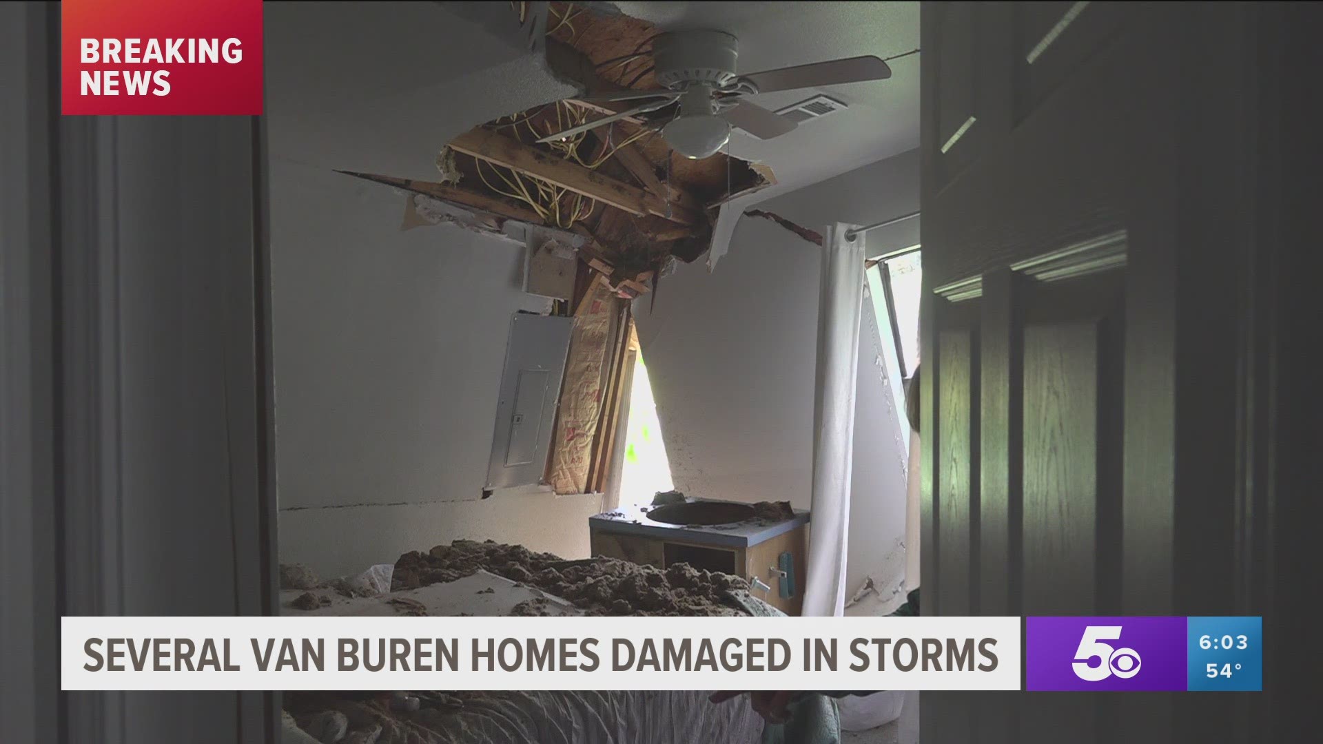 Residents in Van Buren are now picking up the pieces after several uprooted trees are caused damage to homes in the area.