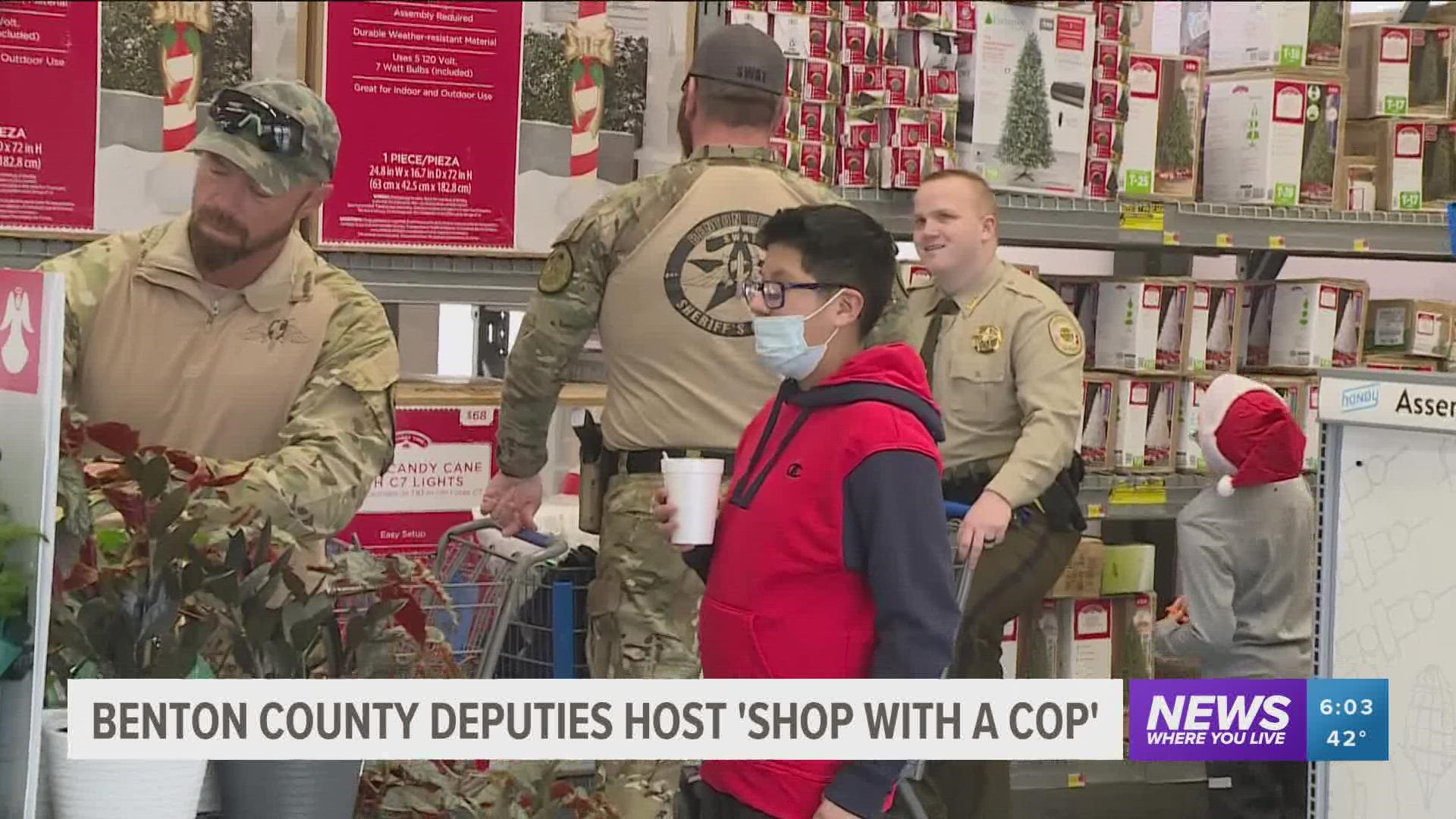 Kids from across Benton County partnered up with a Benton County Sherriff’s deputy for the annual Shop with a Cop event.
