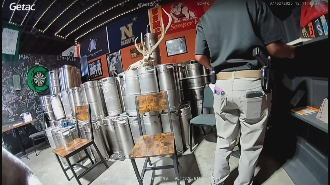 Hidden room revealed in bodycam footage at Arkansas bar with alleged biker gang ties